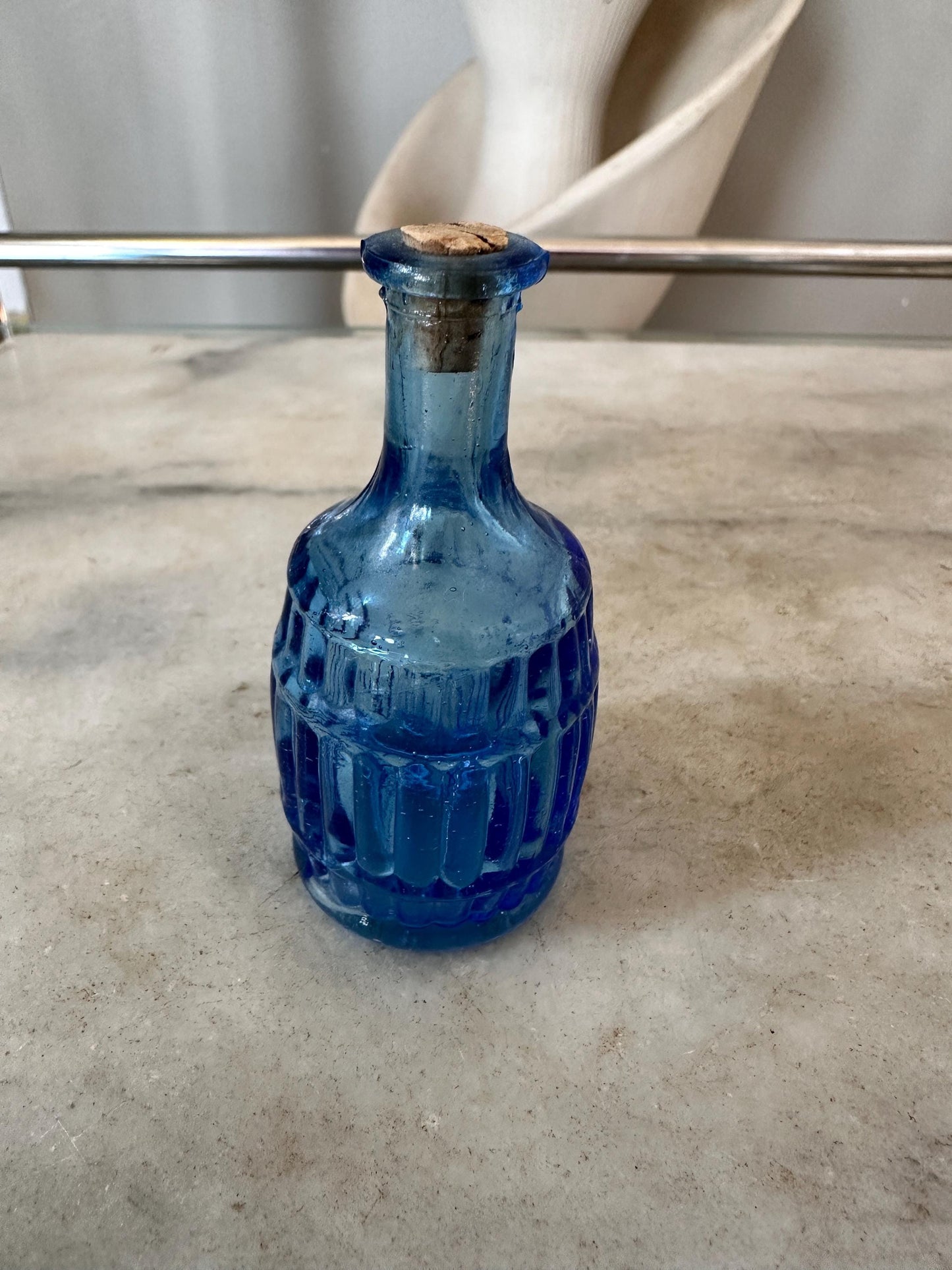 Vintage Wheaton Glass Mini Bottles Lot (7), 1970s Fish, Barrel, Grapes, Whiskey