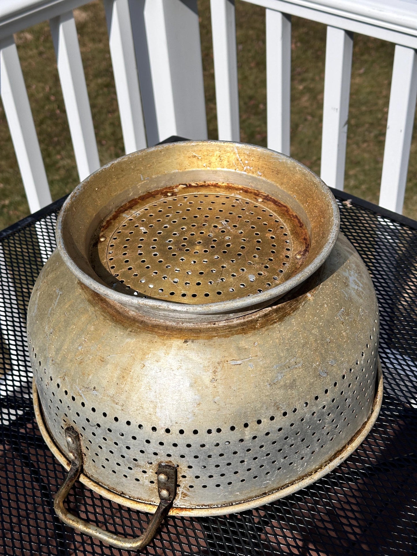 Vintage Commercial Grade Wear Ever Colander, Model 4616, Extra Large Industrial Strainer, Farmhouse Style