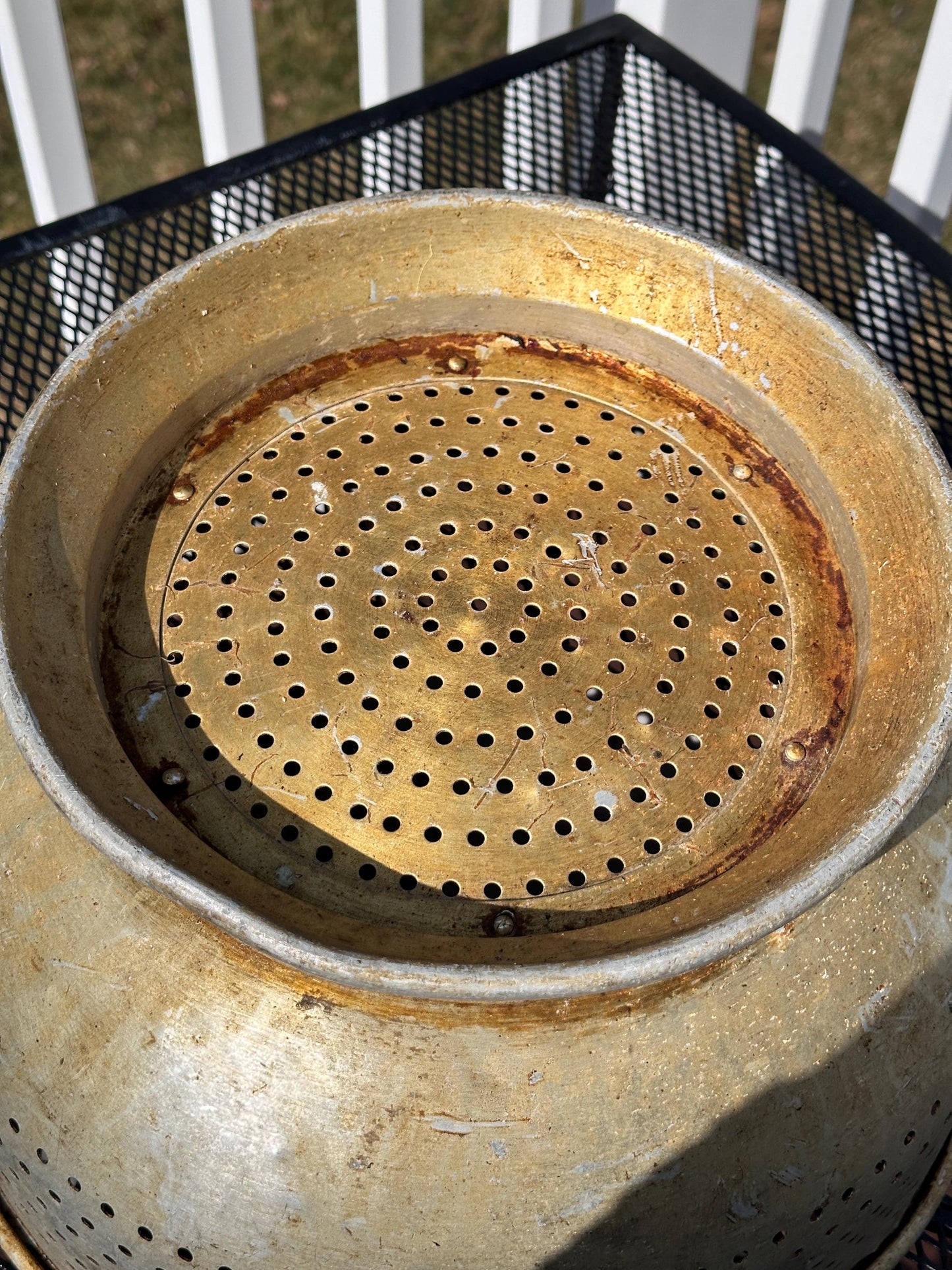 Vintage Commercial Grade Wear Ever Colander, Model 4616, Extra Large Industrial Strainer, Farmhouse Style