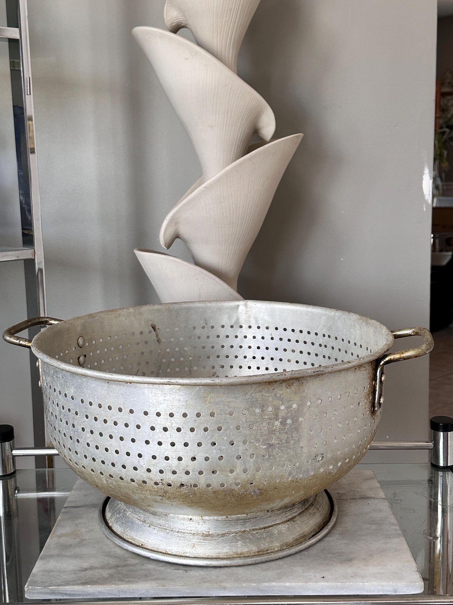 Vintage Commercial Grade Wear Ever Colander, Model 4616, Extra Large Industrial Strainer, Farmhouse Style