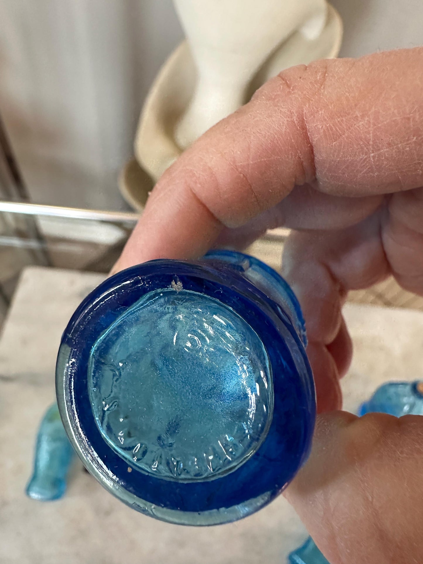 Vintage Wheaton Glass Mini Bottles Lot (7), 1970s Fish, Barrel, Grapes, Whiskey