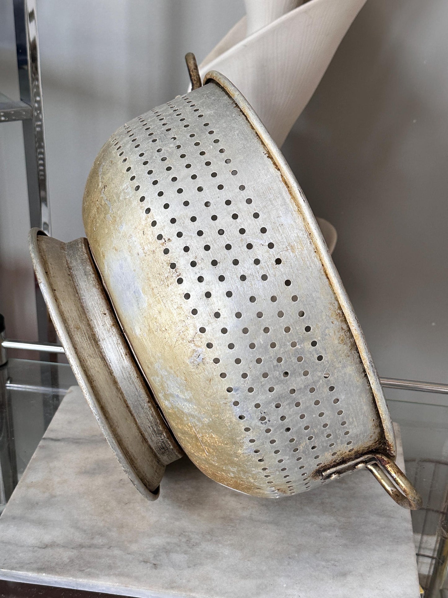 Vintage Commercial Grade Wear Ever Colander, Model 4616, Extra Large Industrial Strainer, Farmhouse Style