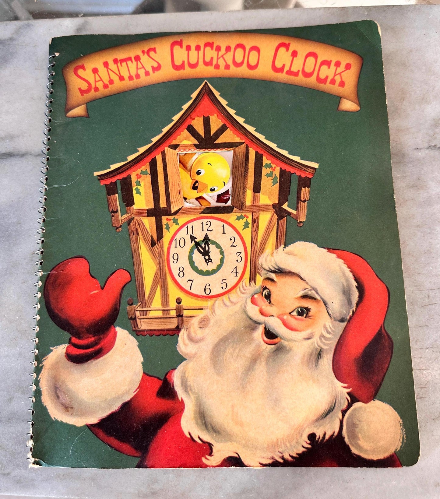 Vintage 1953 Santa's Busy Day First Edition, 1954 Santa's Cuckoo Clock Books