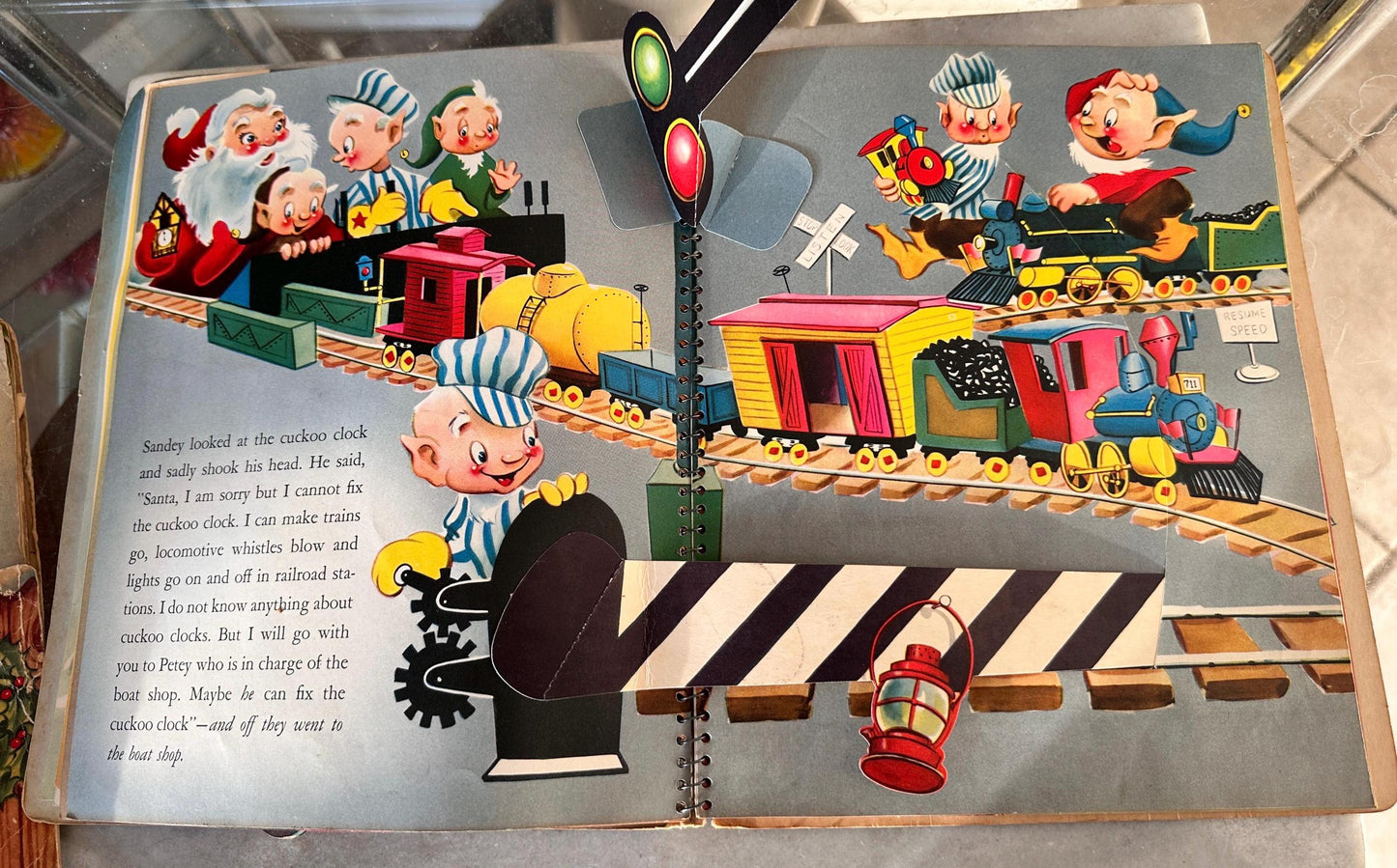Vintage 1953 Santa's Busy Day First Edition, 1954 Santa's Cuckoo Clock Books