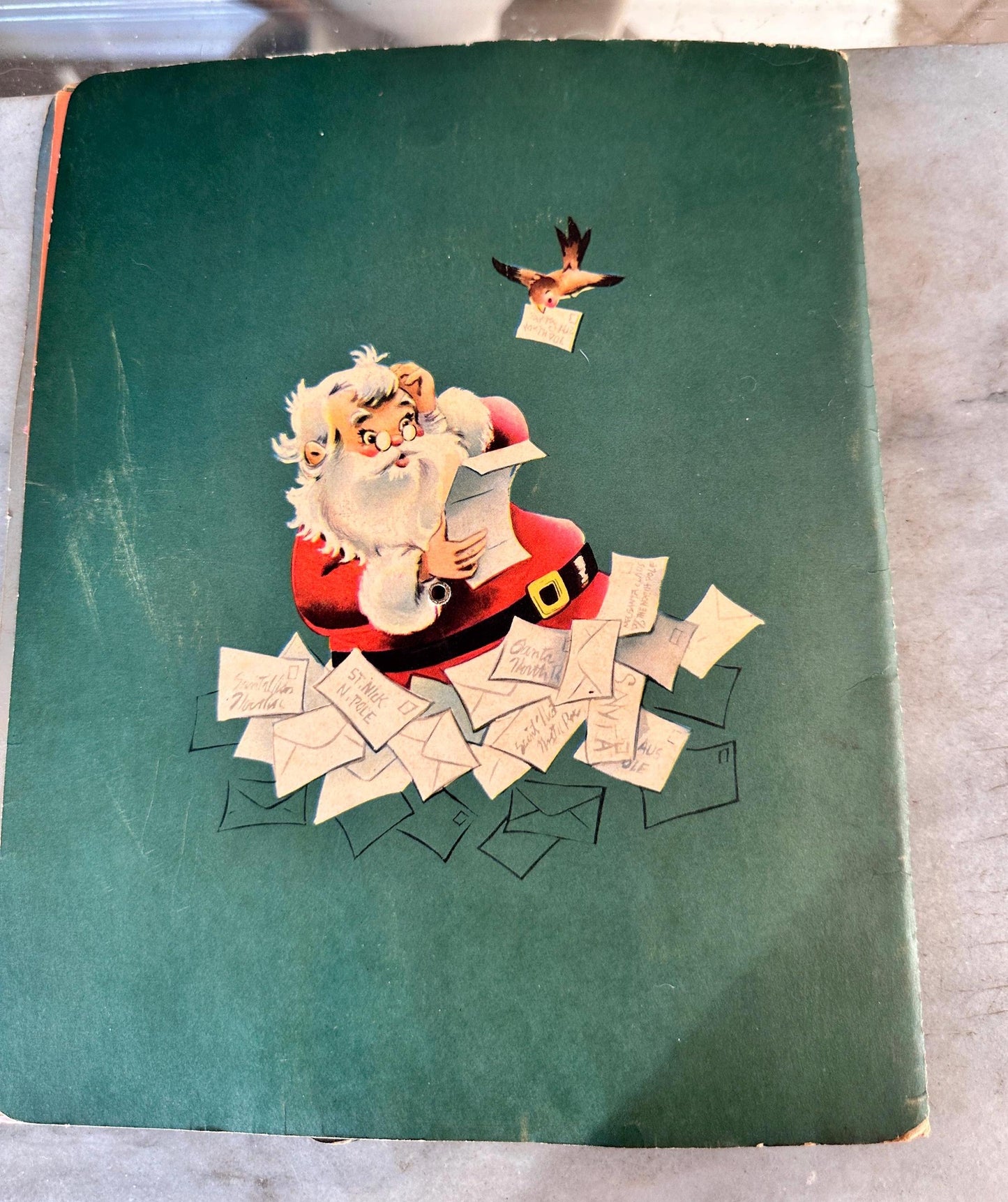 Vintage 1953 Santa's Busy Day First Edition, 1954 Santa's Cuckoo Clock Books