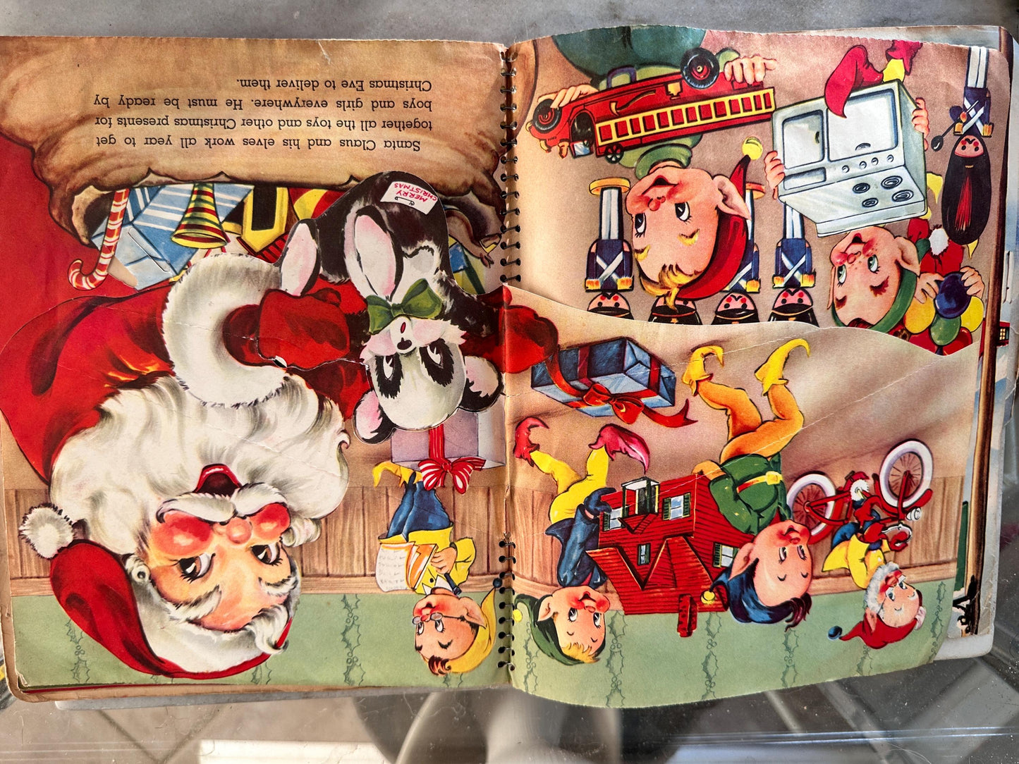 Vintage 1953 Santa's Busy Day First Edition, 1954 Santa's Cuckoo Clock Books