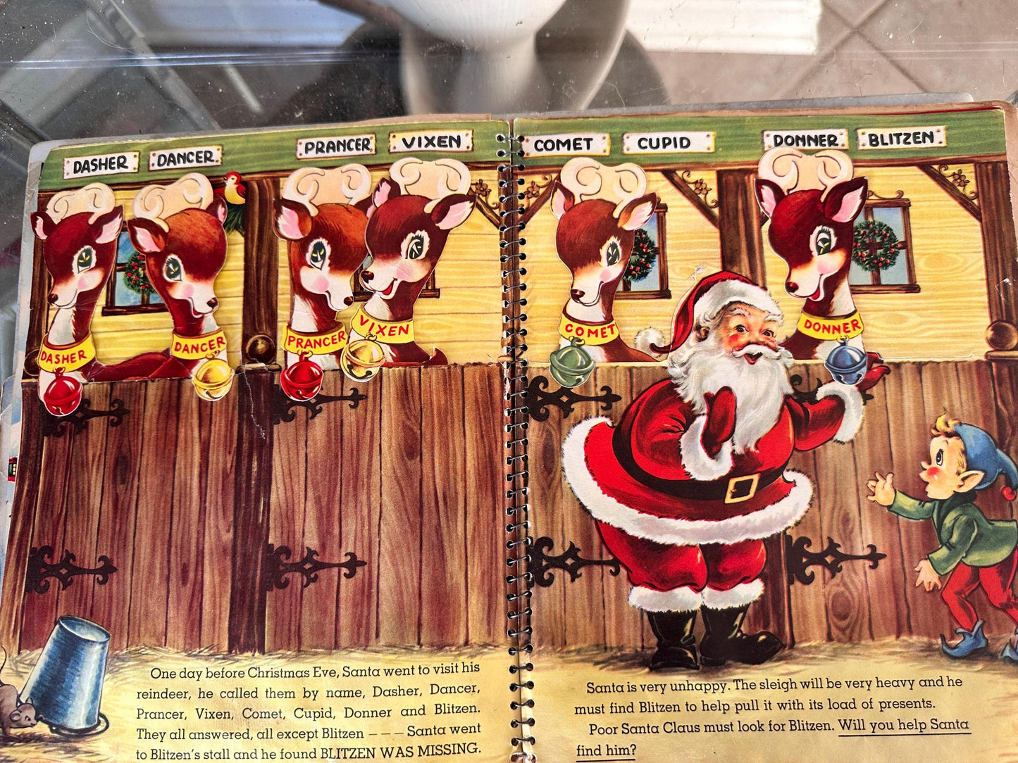 Vintage 1953 Santa's Busy Day First Edition, 1954 Santa's Cuckoo Clock Books