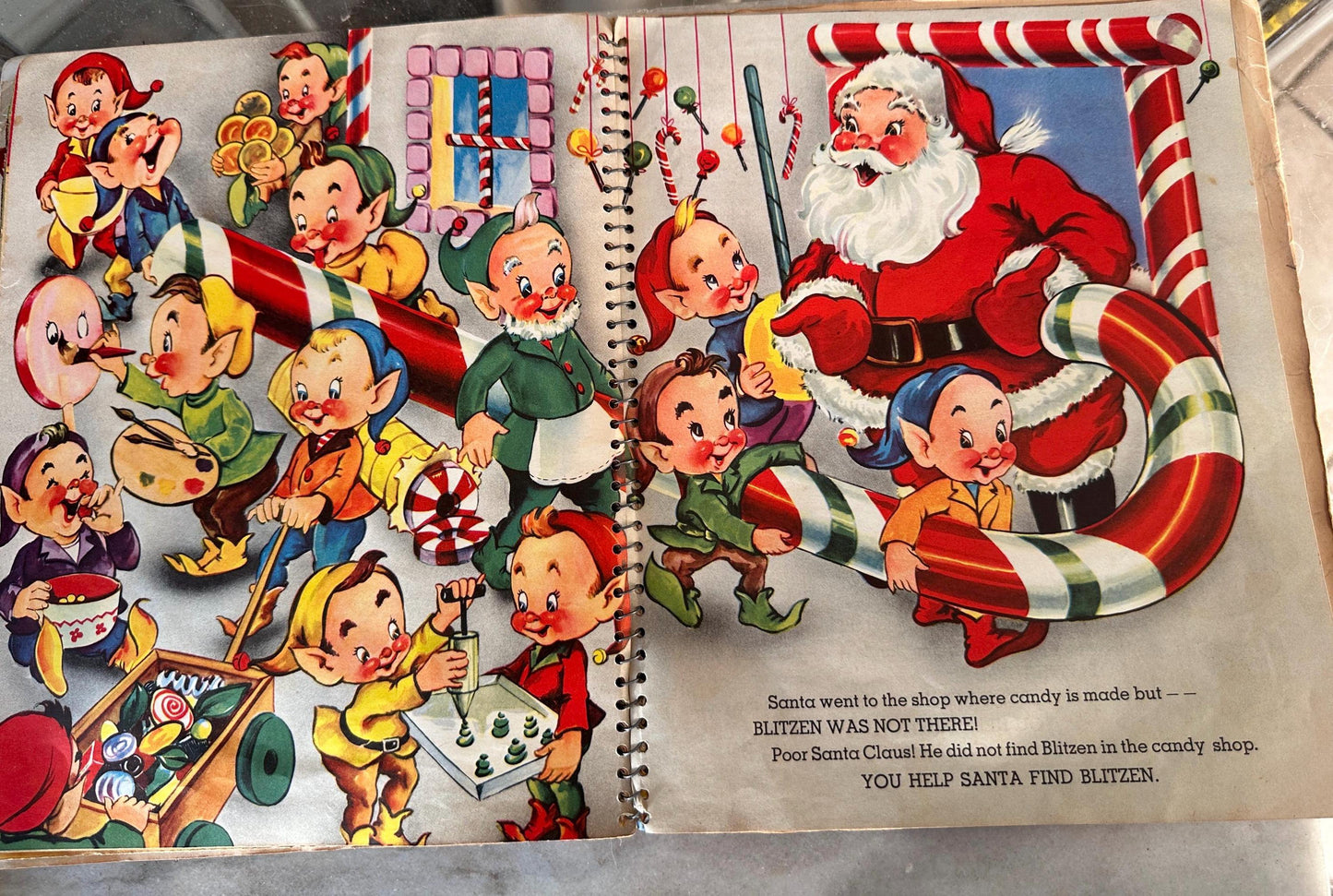 Vintage 1953 Santa's Busy Day First Edition, 1954 Santa's Cuckoo Clock Books