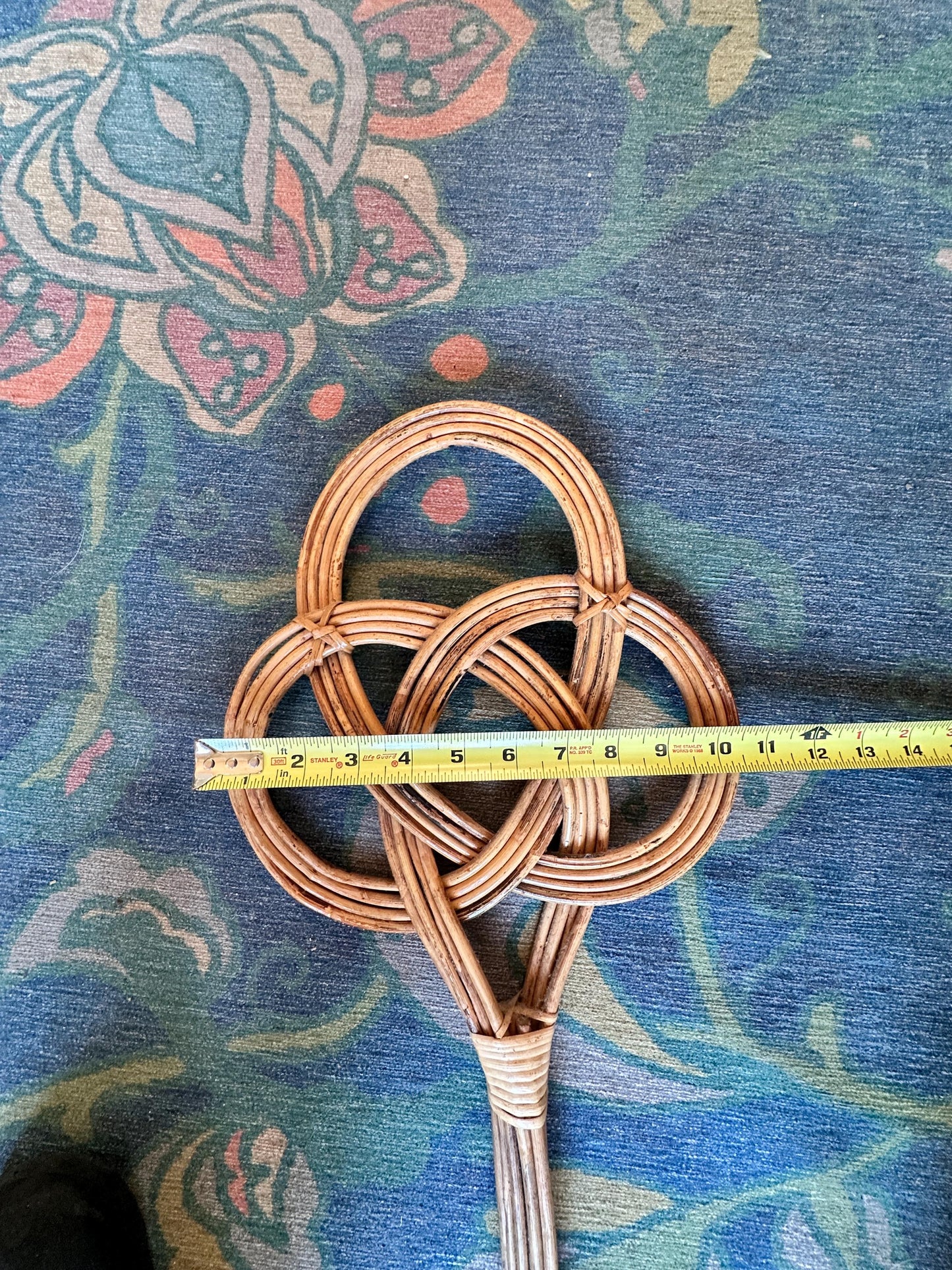 Antique Rattan Reed Carpet Beater Victorian Rug Beater
