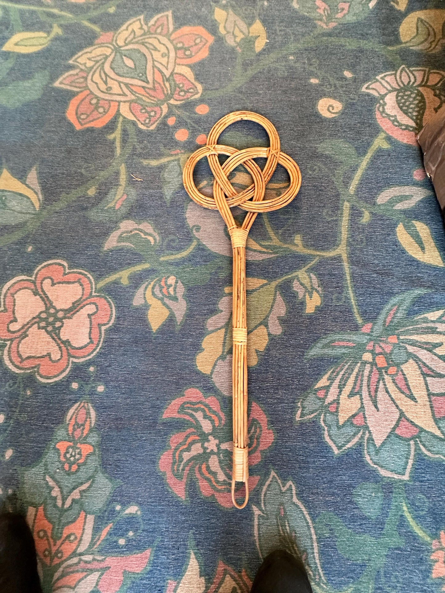 Antique Rattan Reed Carpet Beater Victorian Rug Beater