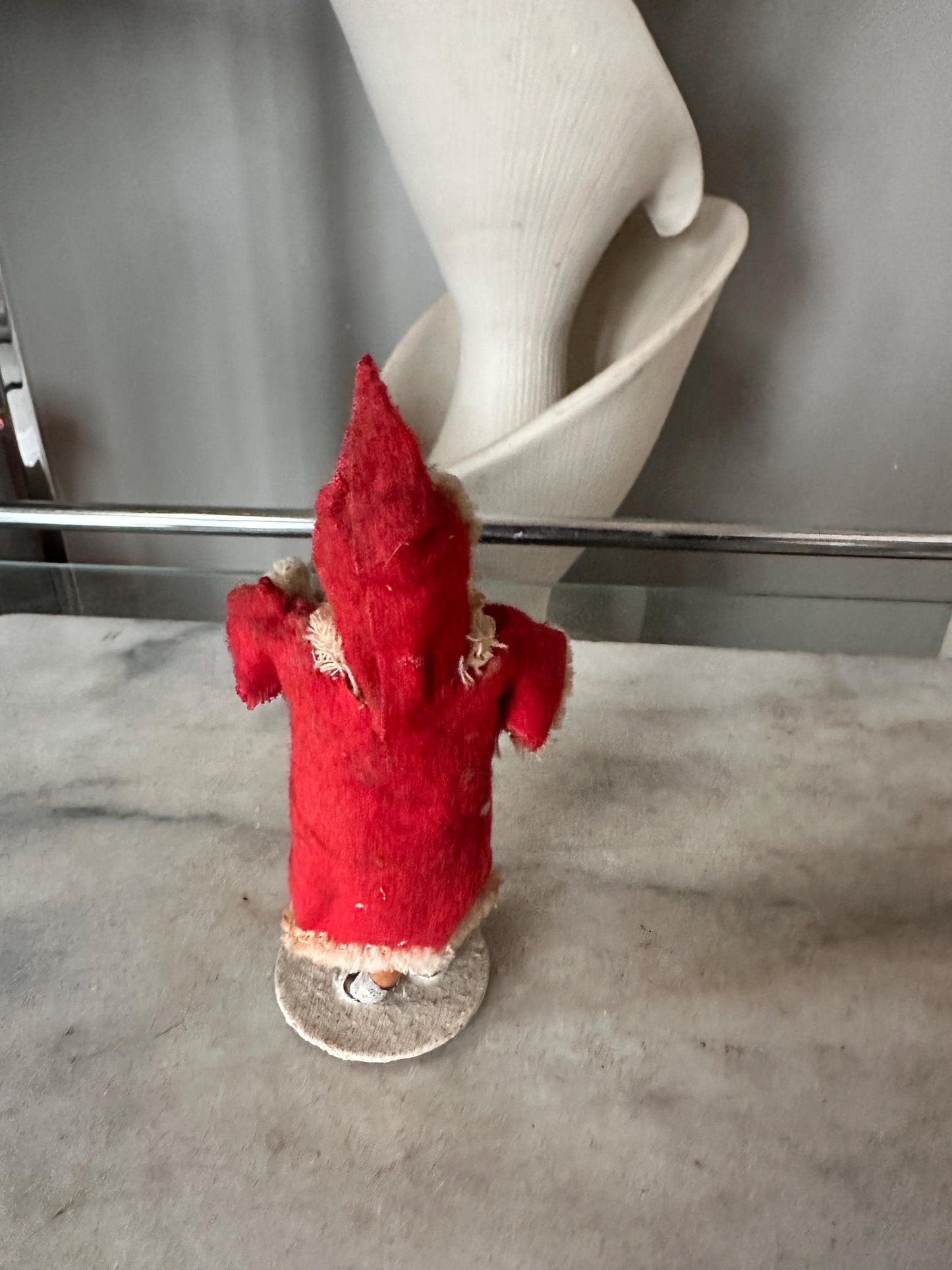 Antique Felt & Spun Cotton Christmas Santa Clau