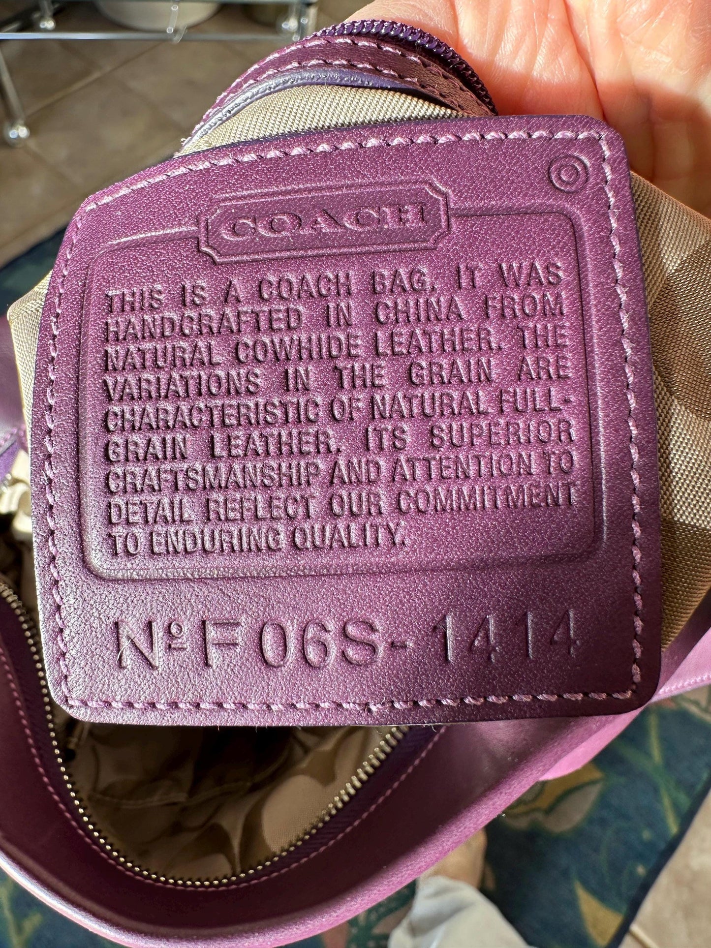 Vintage Coach Soho Deep Purple Leather Shoulder Bag | Y2K Era Handbag