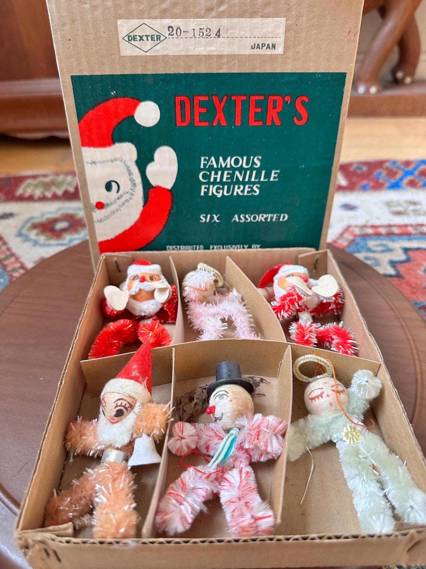 Vintage Dexter's Chenille Christmas Figures | LeeWards Japan 1950s-60s Santa Angels Snowman