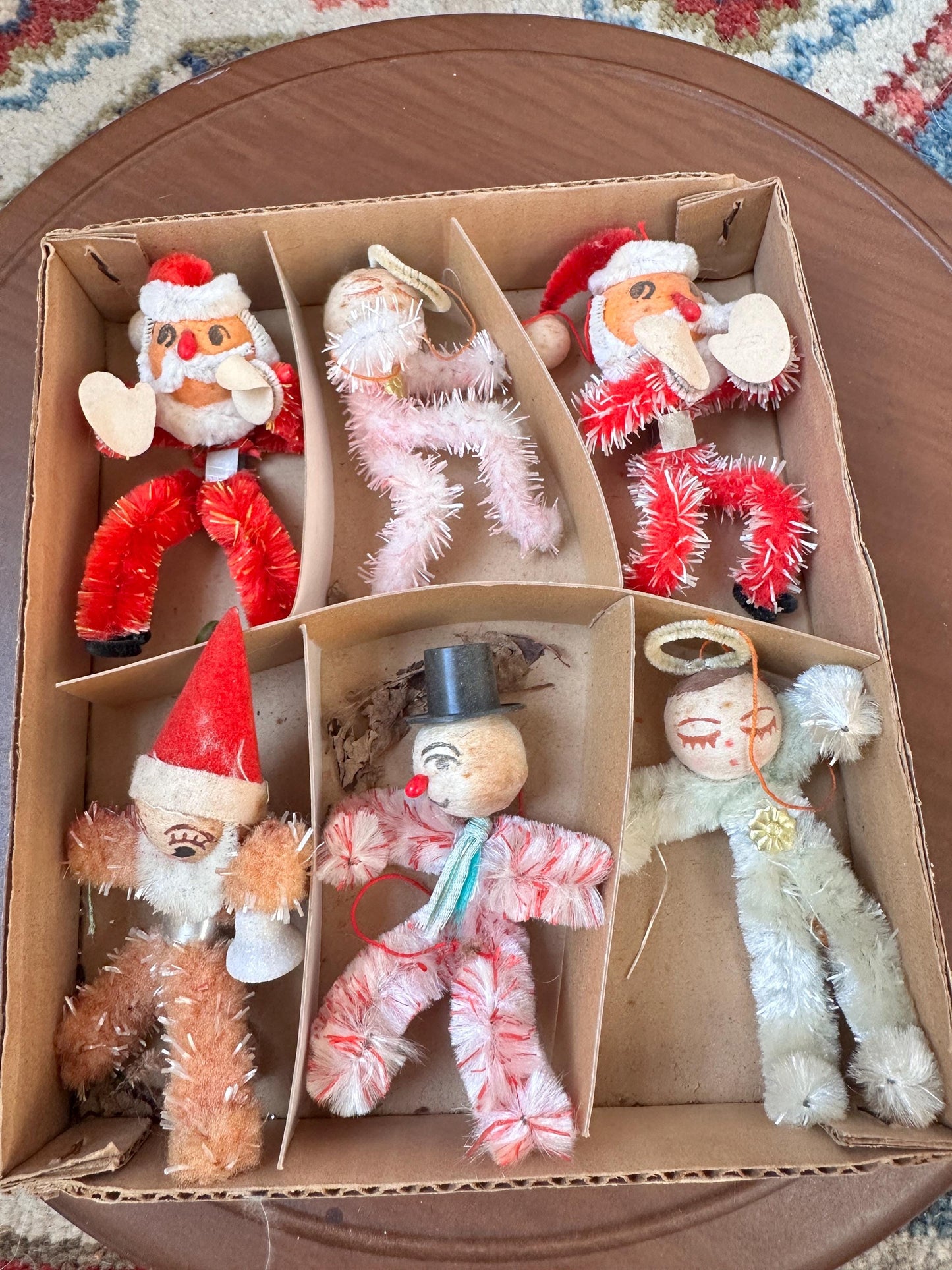 Vintage Dexter's Chenille Christmas Figures | LeeWards Japan 1950s-60s Santa Angels Snowman