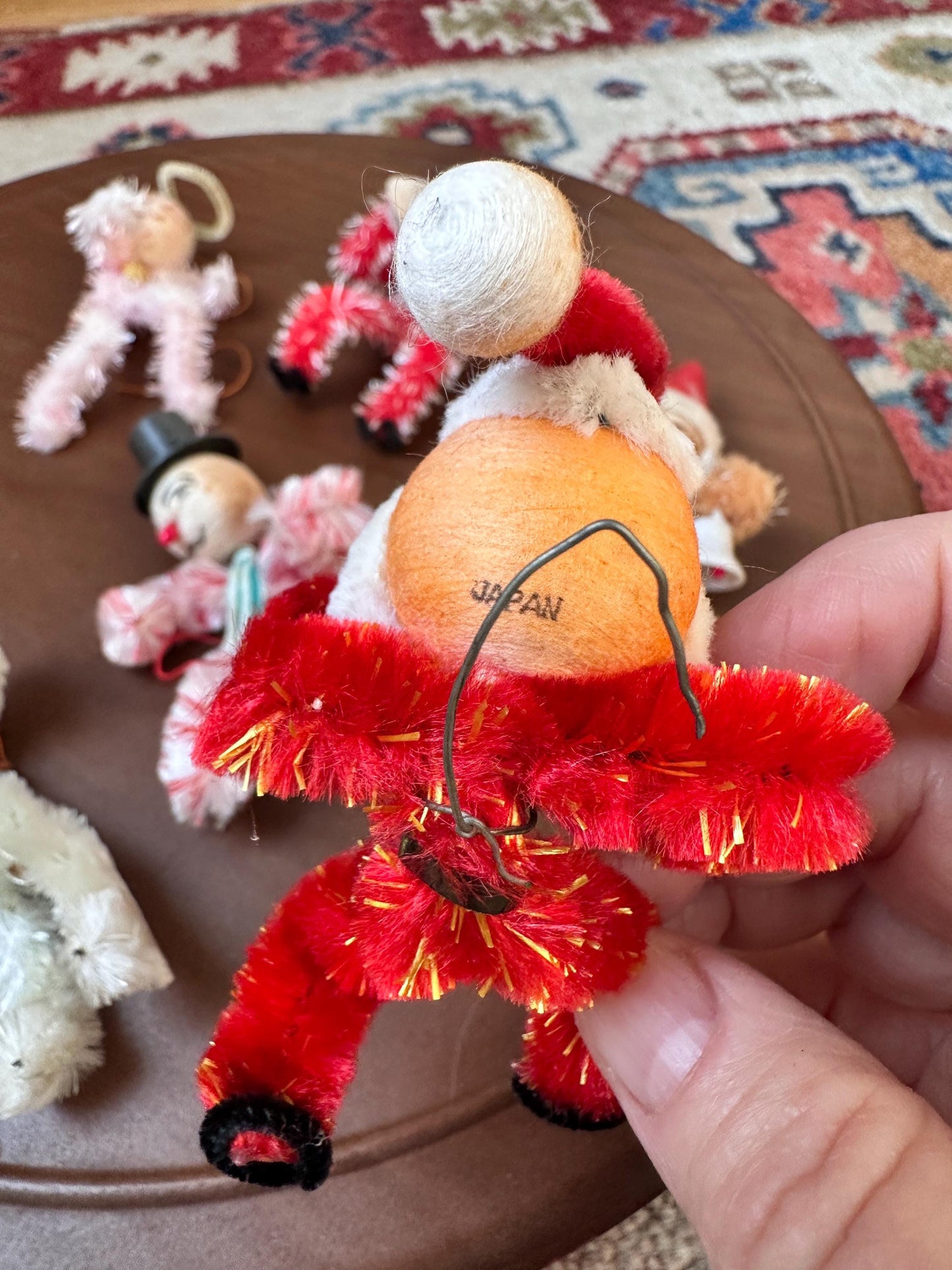 Vintage Dexter's Chenille Christmas Figures | LeeWards Japan 1950s-60s Santa Angels Snowman