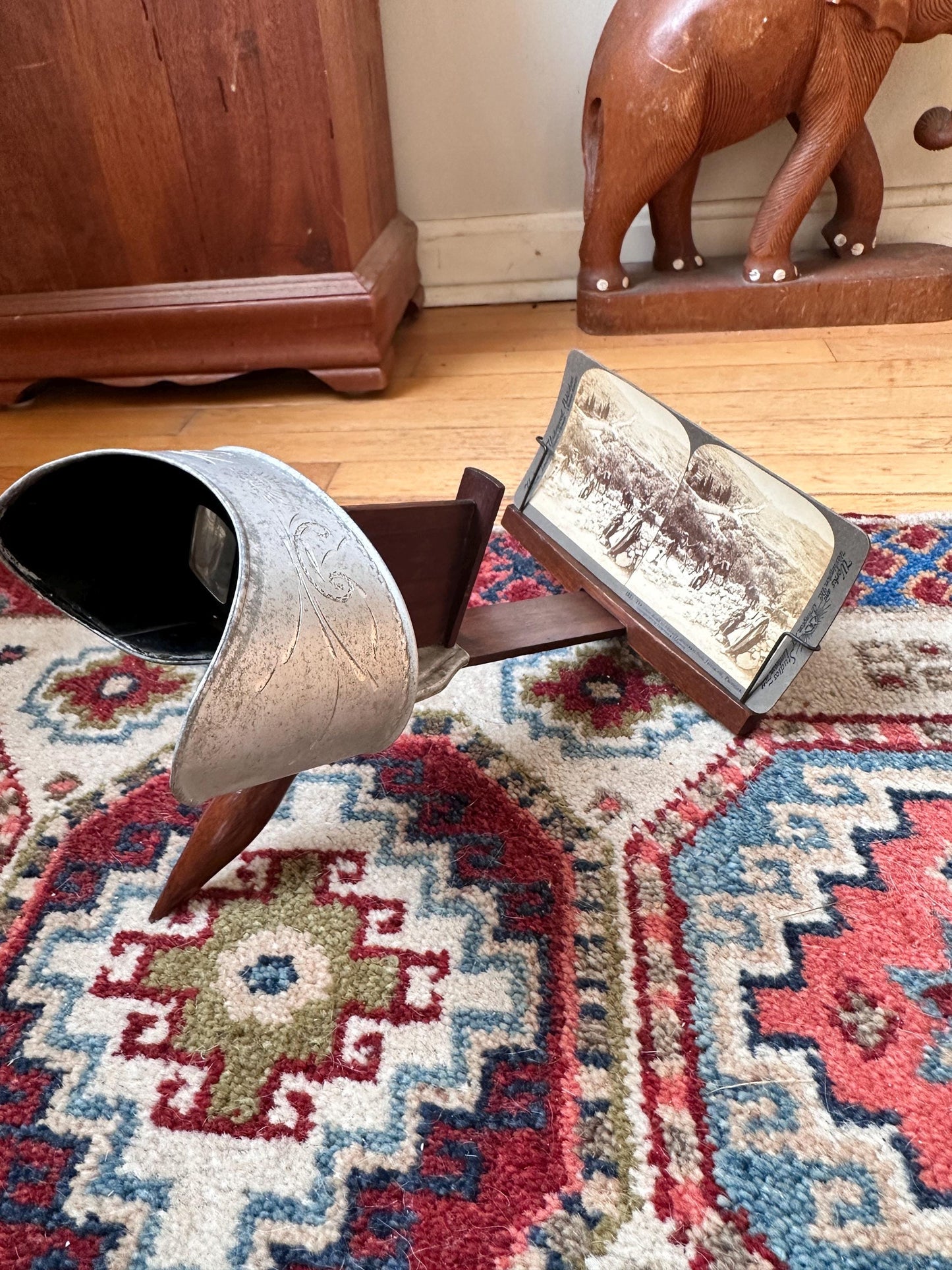 Antique Underwood Stereoscope Viewer with Jerusalem Stereoscope Cards