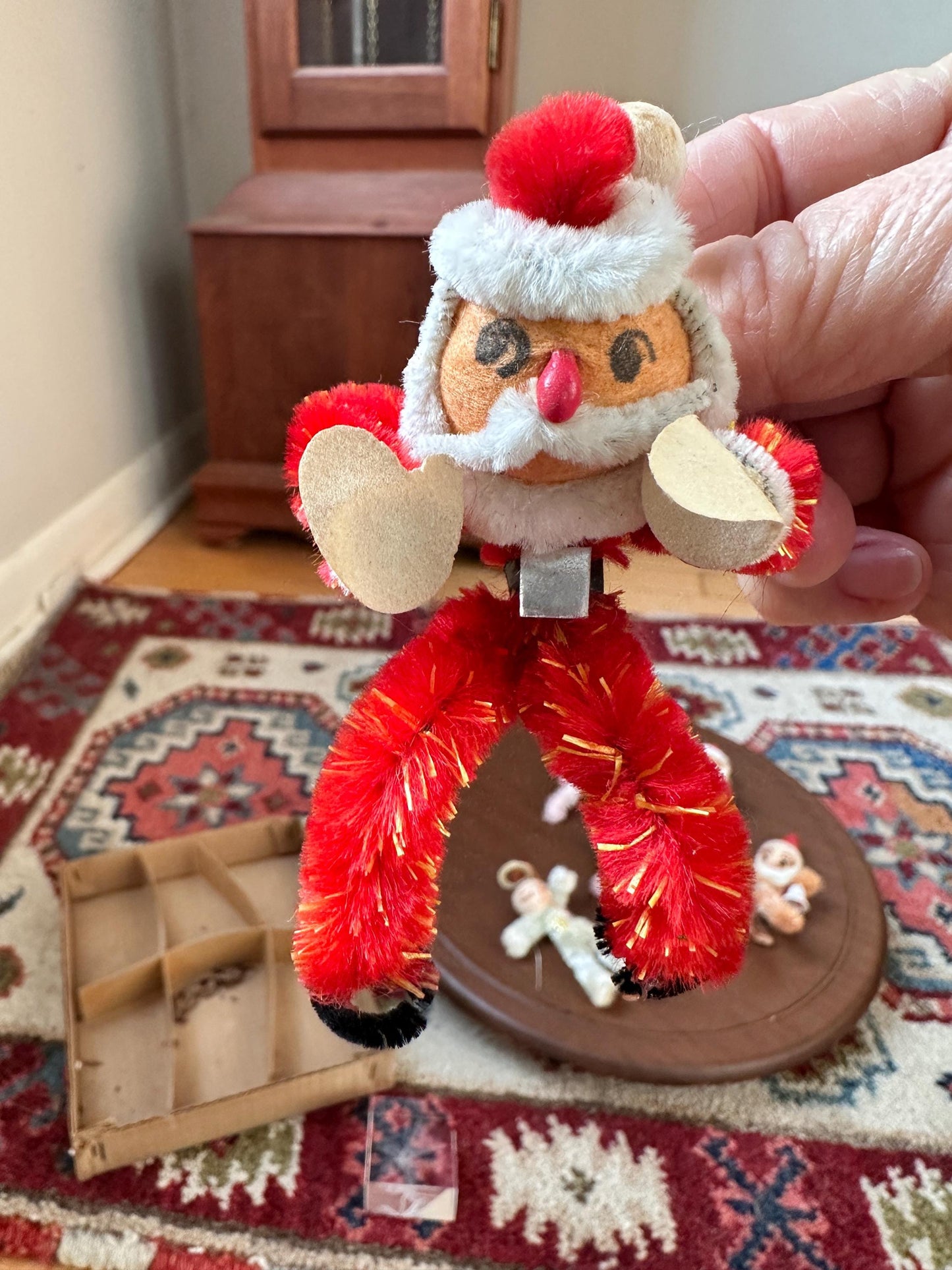 Vintage Dexter's Chenille Christmas Figures | LeeWards Japan 1950s-60s Santa Angels Snowman