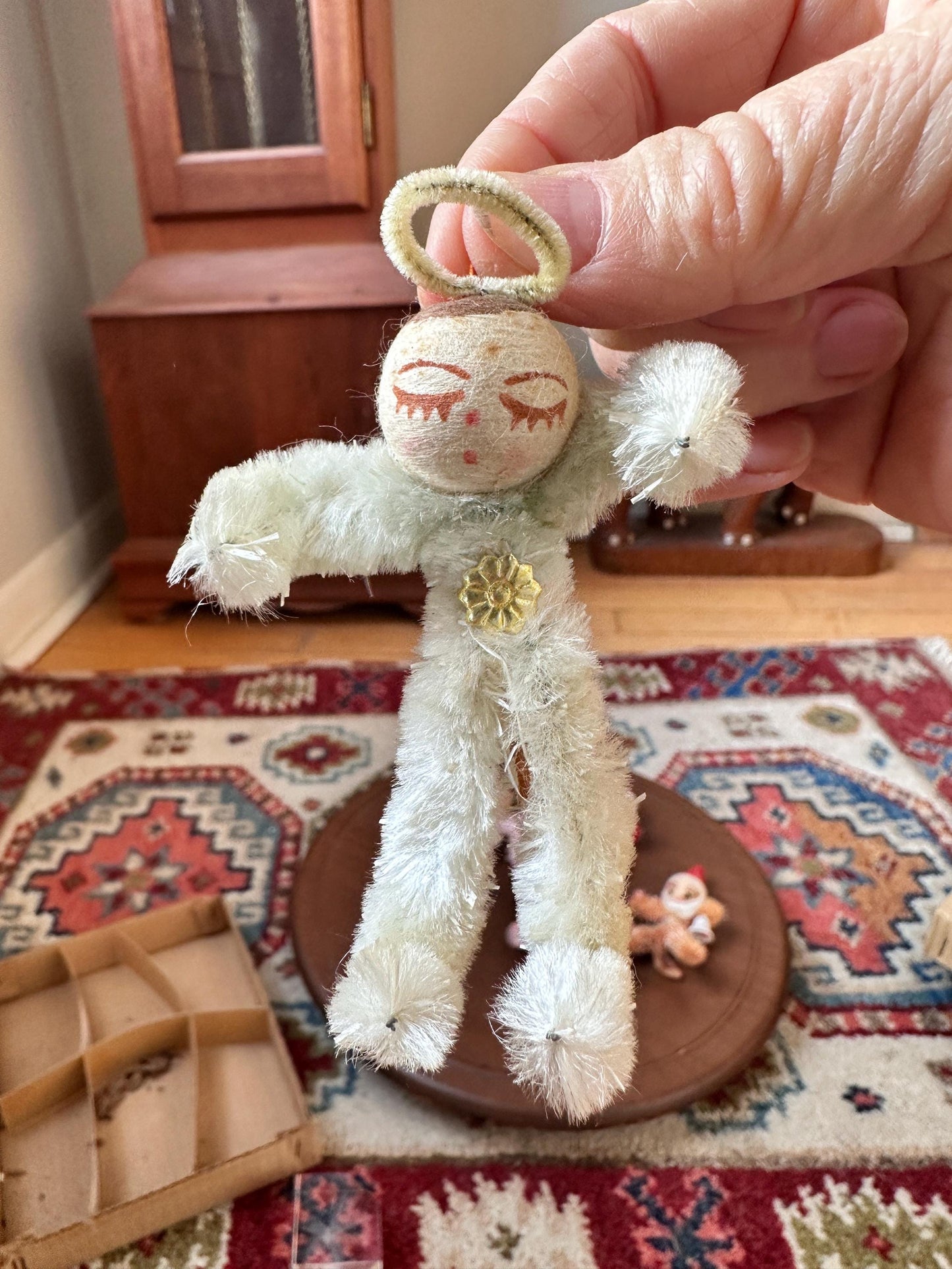 Vintage Dexter's Chenille Christmas Figures | LeeWards Japan 1950s-60s Santa Angels Snowman