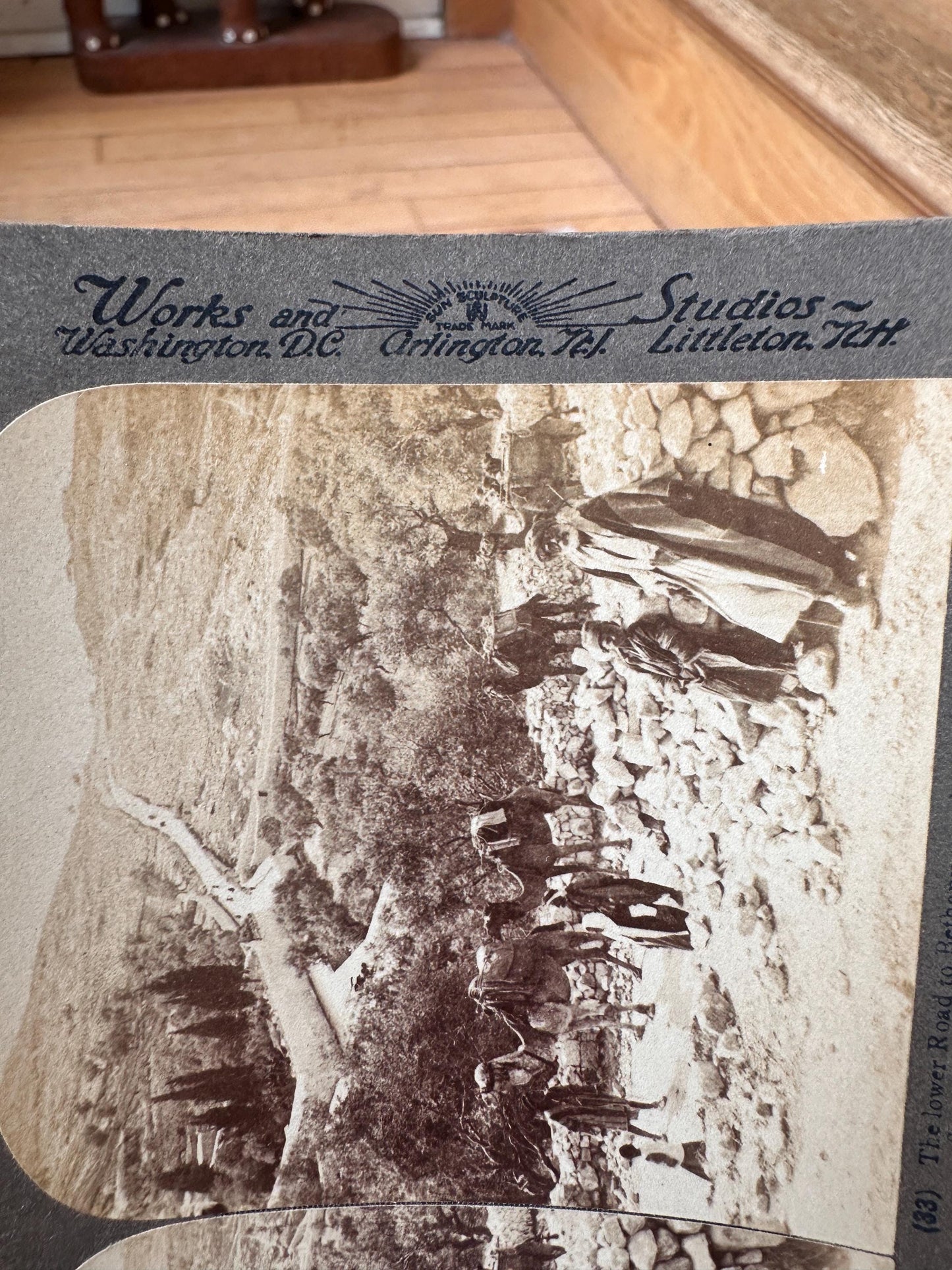 Antique Underwood Stereoscope Viewer with Jerusalem Stereoscope Cards