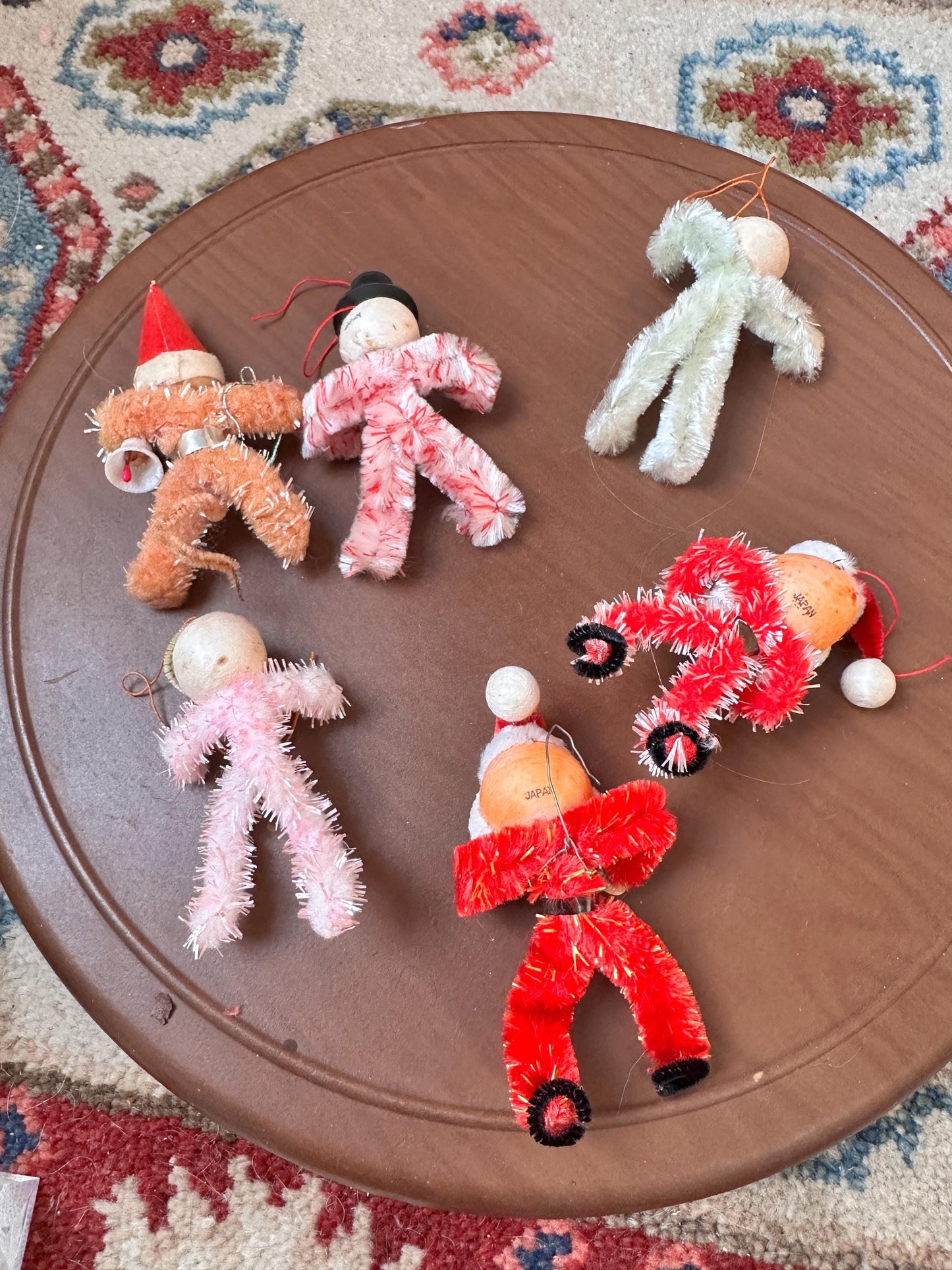 Vintage Dexter's Chenille Christmas Figures | LeeWards Japan 1950s-60s Santa Angels Snowman