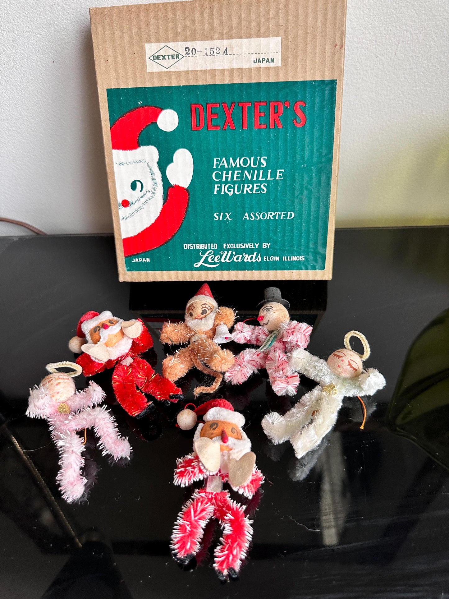 Vintage Dexter's Chenille Christmas Figures | LeeWards Japan 1950s-60s Santa Angels Snowman