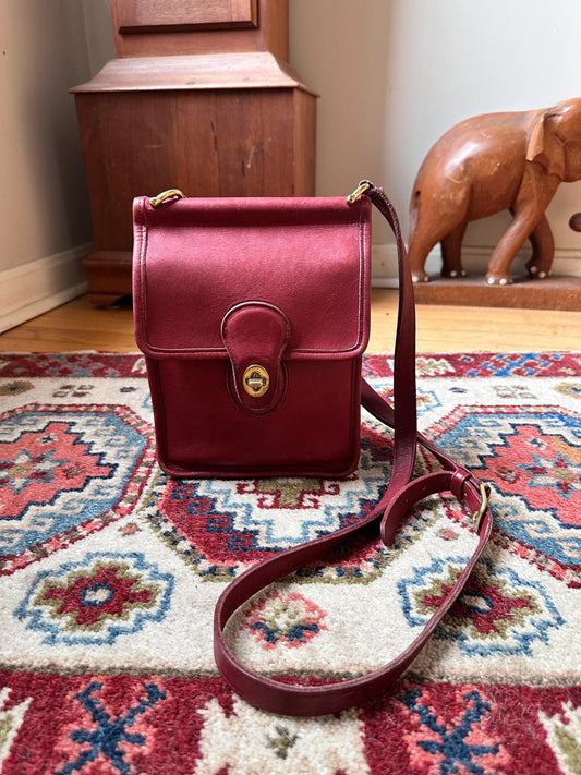 COACH Vintage Red Murphy Shoulder Crossbody Bag USA 9930 RARE | Creed/Setial Number Present