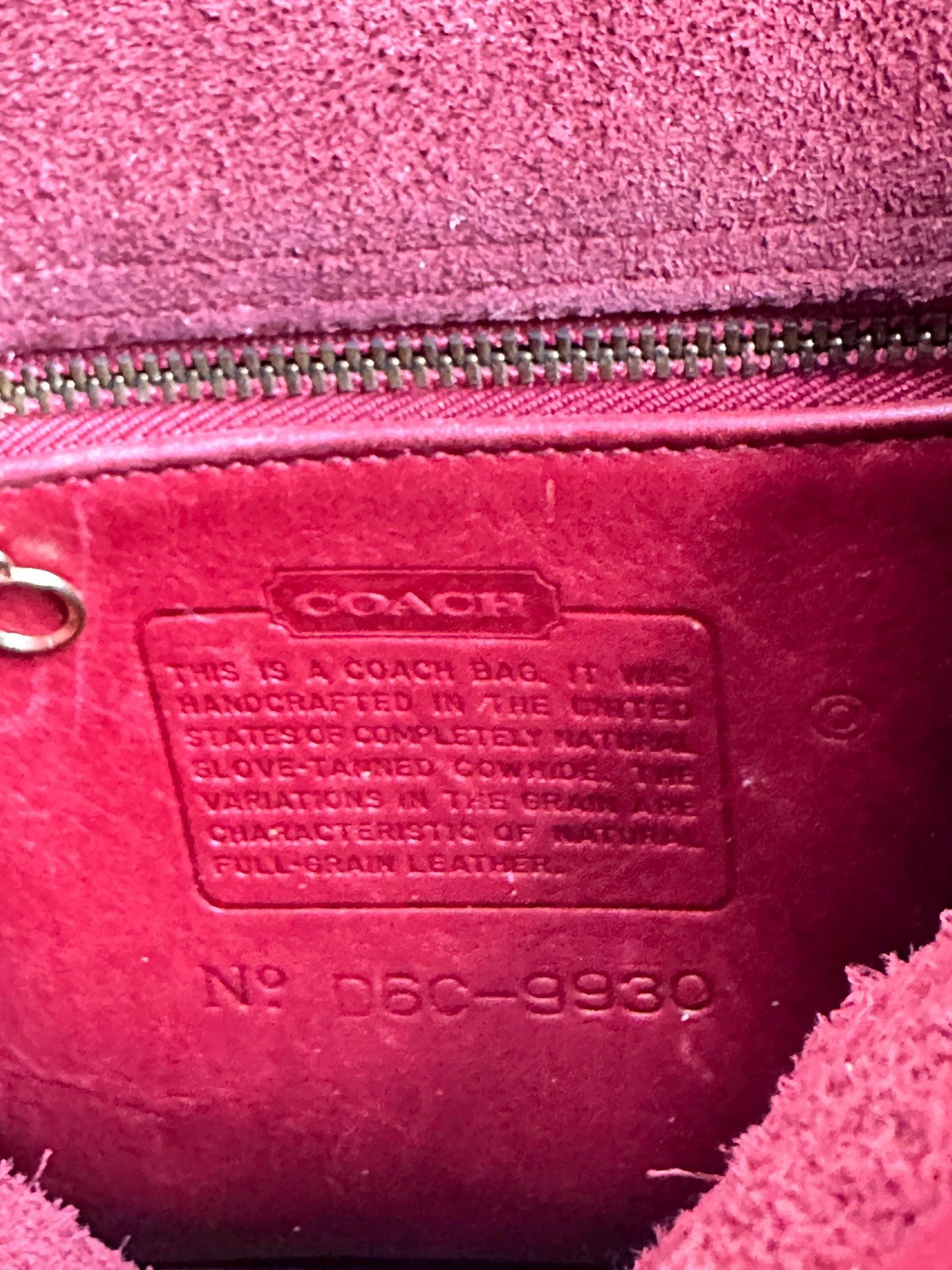 COACH Vintage Red Murphy Shoulder Crossbody Bag USA 9930 RARE | Creed/Setial Number Present