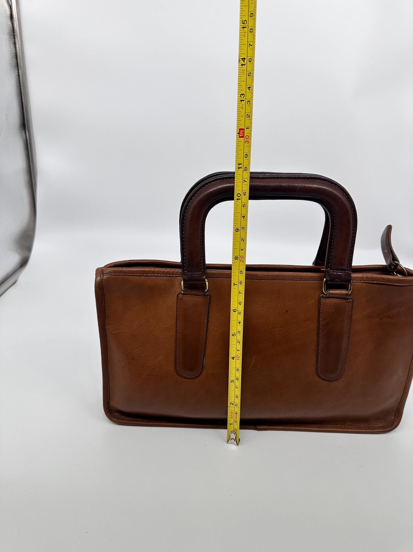 Bonnie Cashin Coach Slim Satchel | Vintage Glove-Tanned Leather Handbag 282-8916