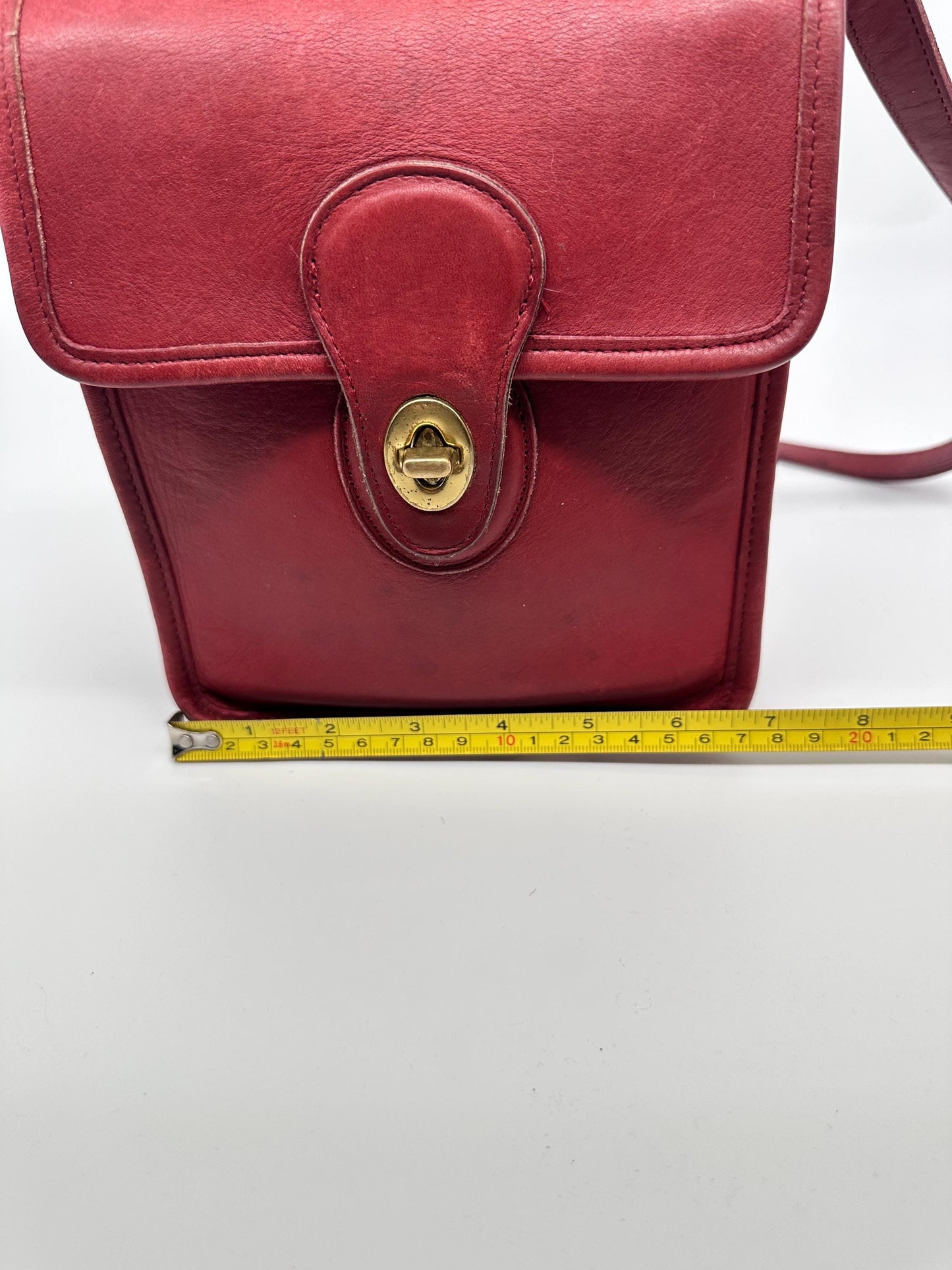 COACH Vintage Red Murphy Shoulder Crossbody Bag USA 9930 RARE | Creed/Setial Number Present