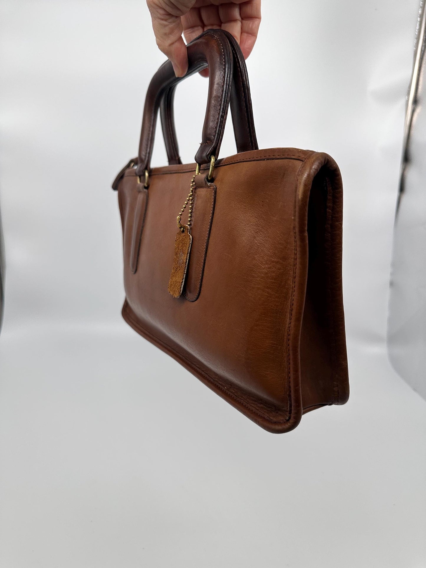 Bonnie Cashin Coach Slim Satchel | Vintage Glove-Tanned Leather Handbag 282-8916