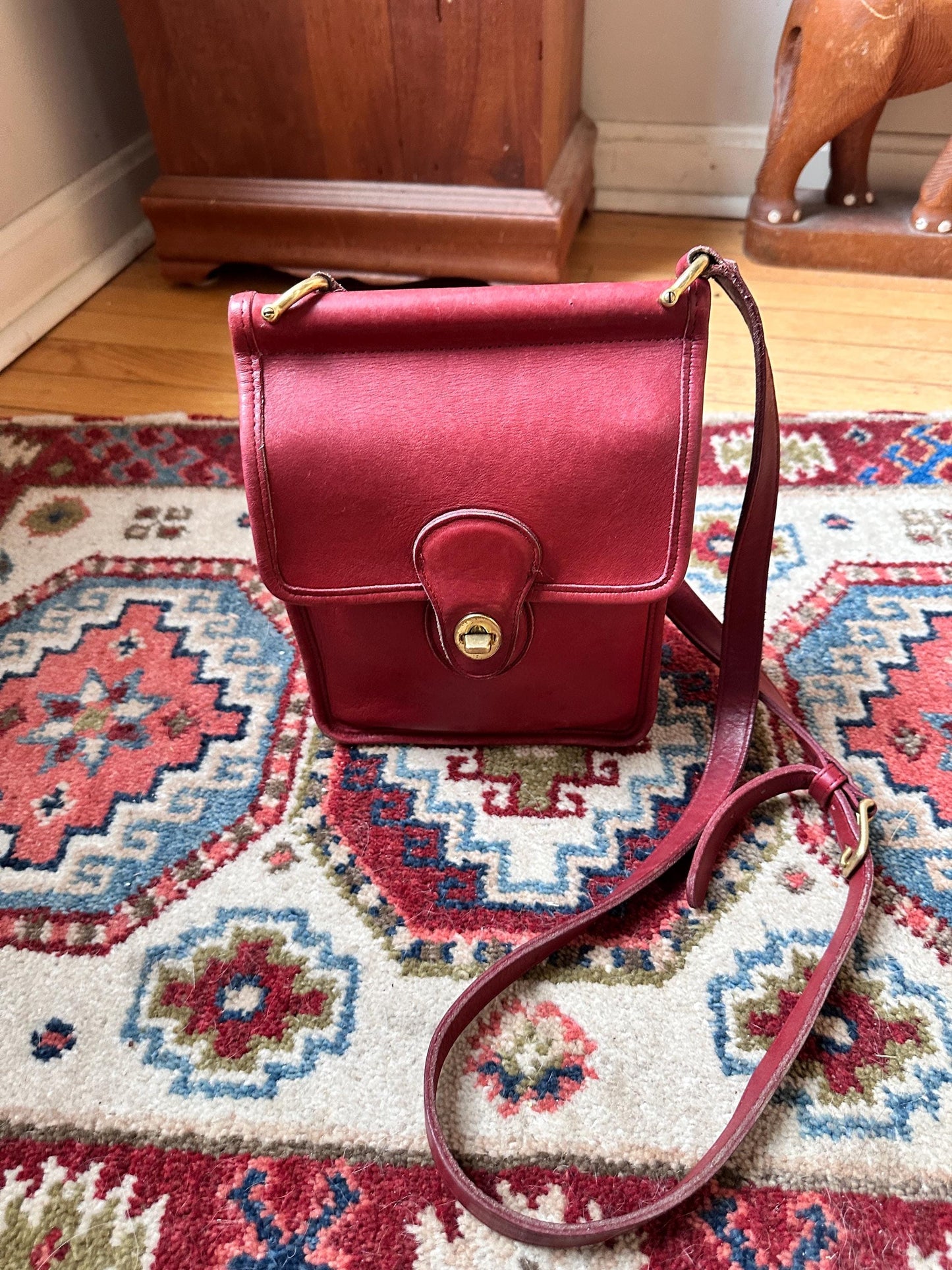 COACH Vintage Red Murphy Shoulder Crossbody Bag USA 9930 RARE | Creed/Setial Number Present