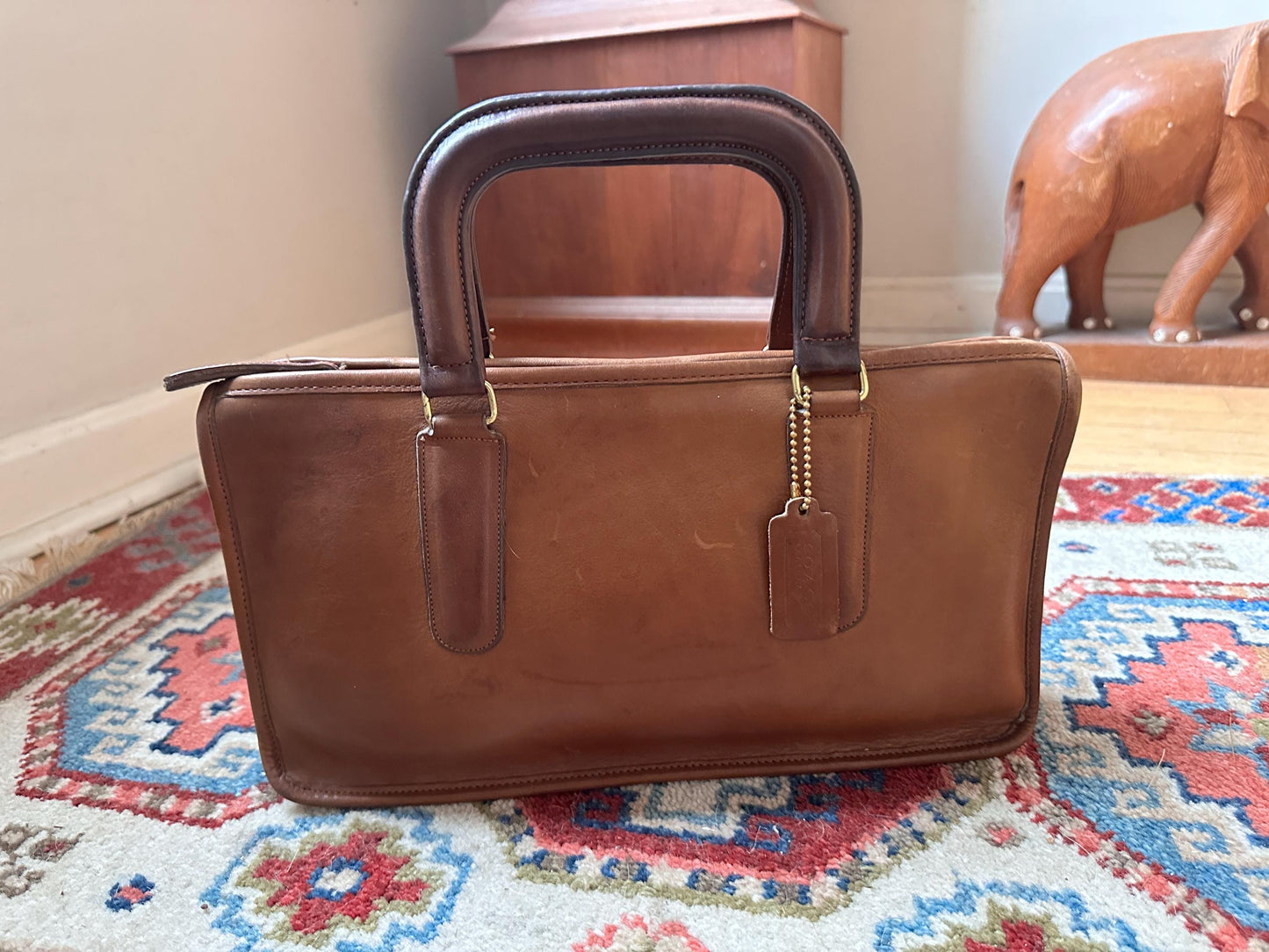 Bonnie Cashin Coach Slim Satchel | Vintage Glove-Tanned Leather Handbag 282-8916