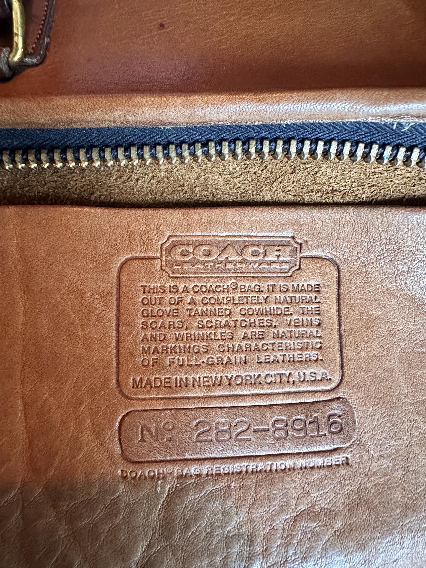 Bonnie Cashin Coach Slim Satchel | Vintage Glove-Tanned Leather Handbag 282-8916