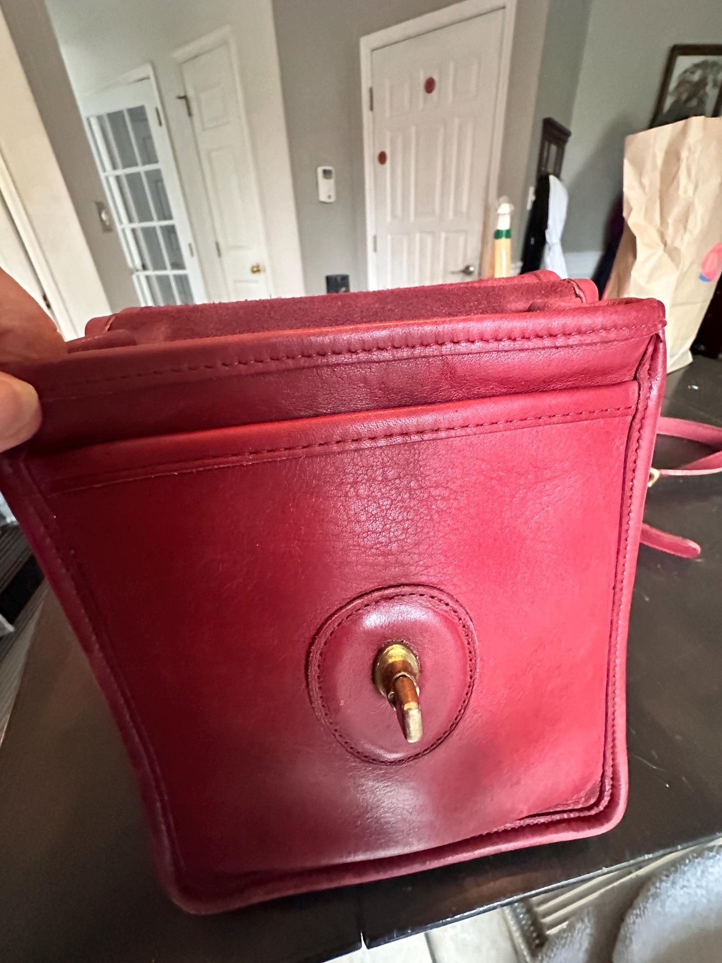 COACH Vintage Red Murphy Shoulder Crossbody Bag USA 9930 RARE | Creed/Setial Number Present