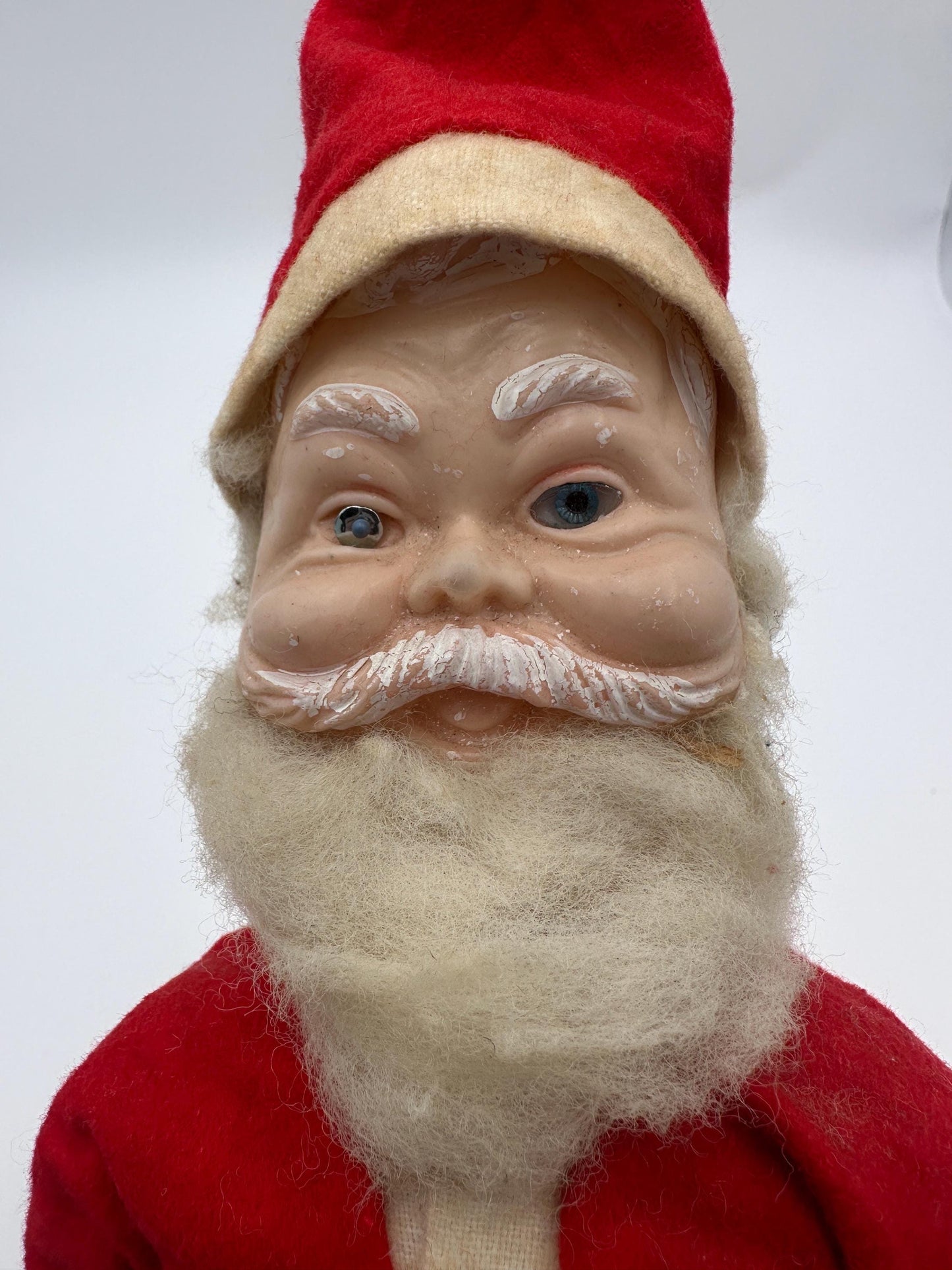 Vintage Santa Claus 12” Doll with Blue Eyes 1950s-60s