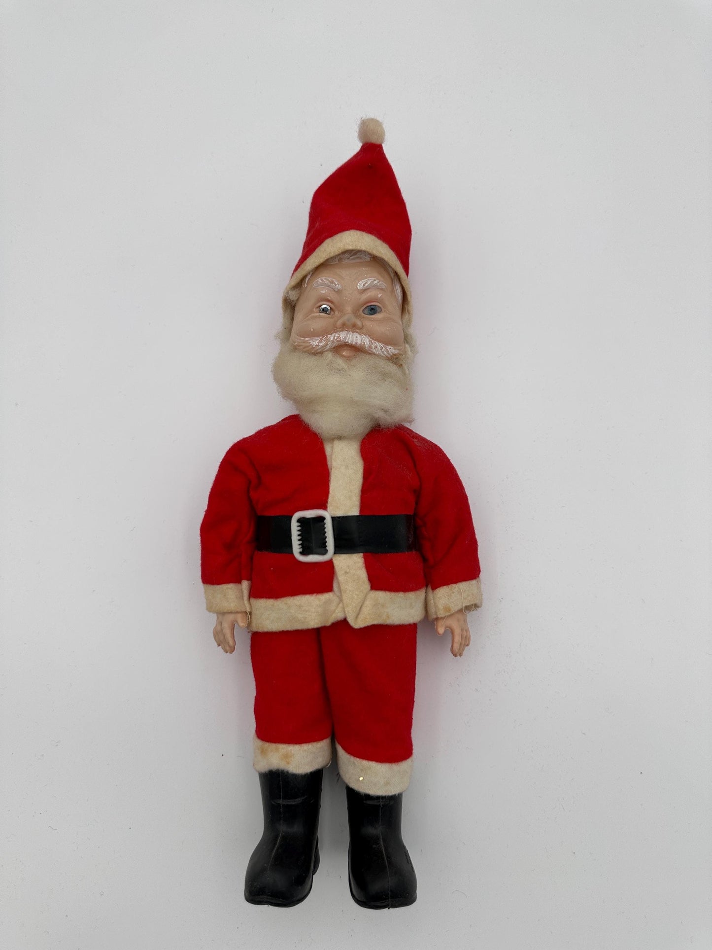 Vintage Santa Claus 12” Doll with Blue Eyes 1950s-60s