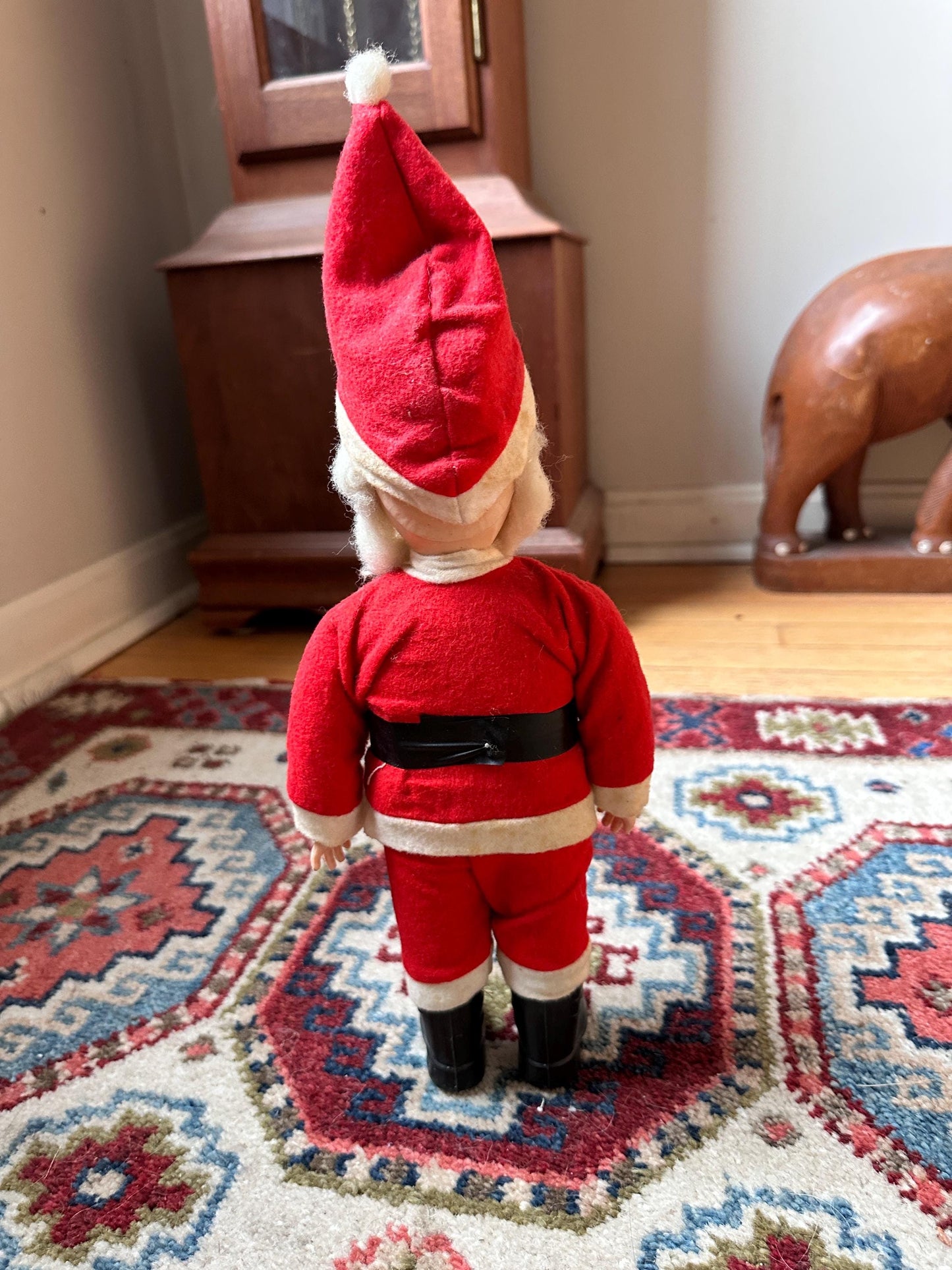 Vintage Santa Claus 12” Doll with Blue Eyes 1950s-60s