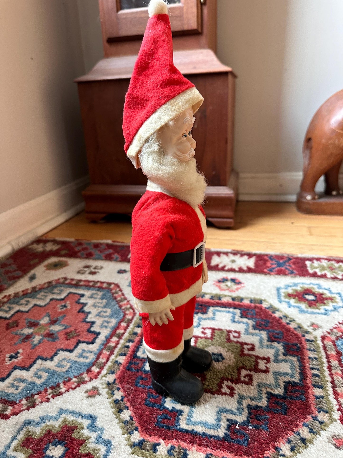 Vintage Santa Claus 12” Doll with Blue Eyes 1950s-60s