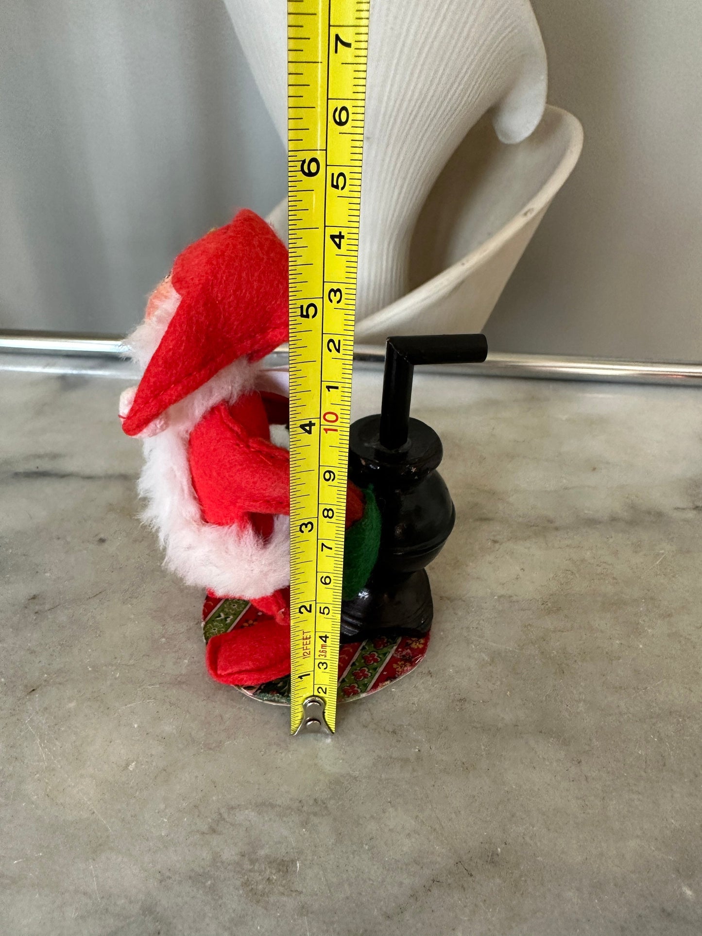 Vintage Annalee 5” Santa with Pot Belly Stove - 1981,  Kitschy Annalee Mobilite Doll
