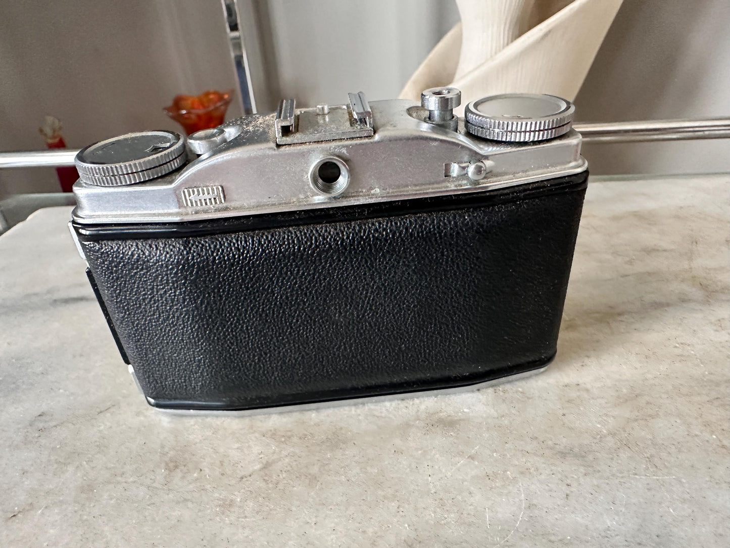 Art Deco Agfa Solinette II 35mm Camera with Leather Case, Flash