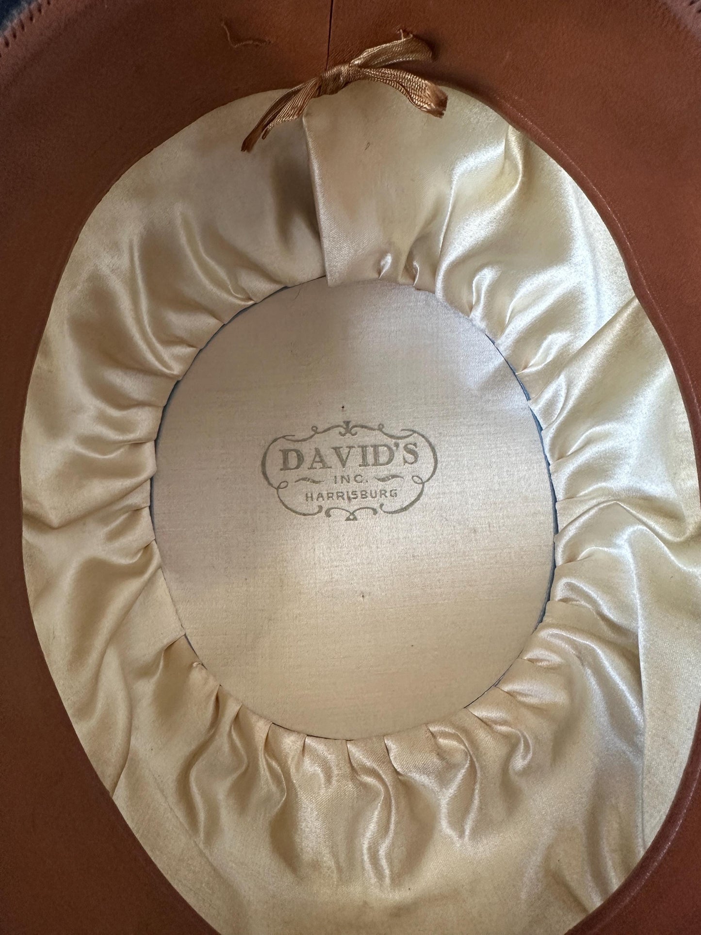 Antique Black Wool Felt Bowler Hat, David’s Inc. Harrisburg PA, Original Box