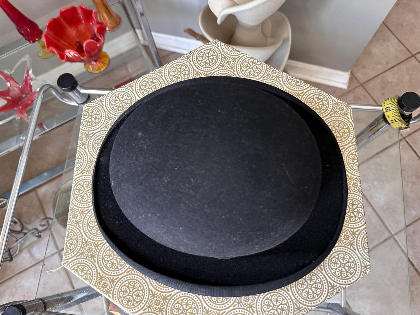 Antique Black Wool Felt Bowler Hat, David’s Inc. Harrisburg PA, Original Box