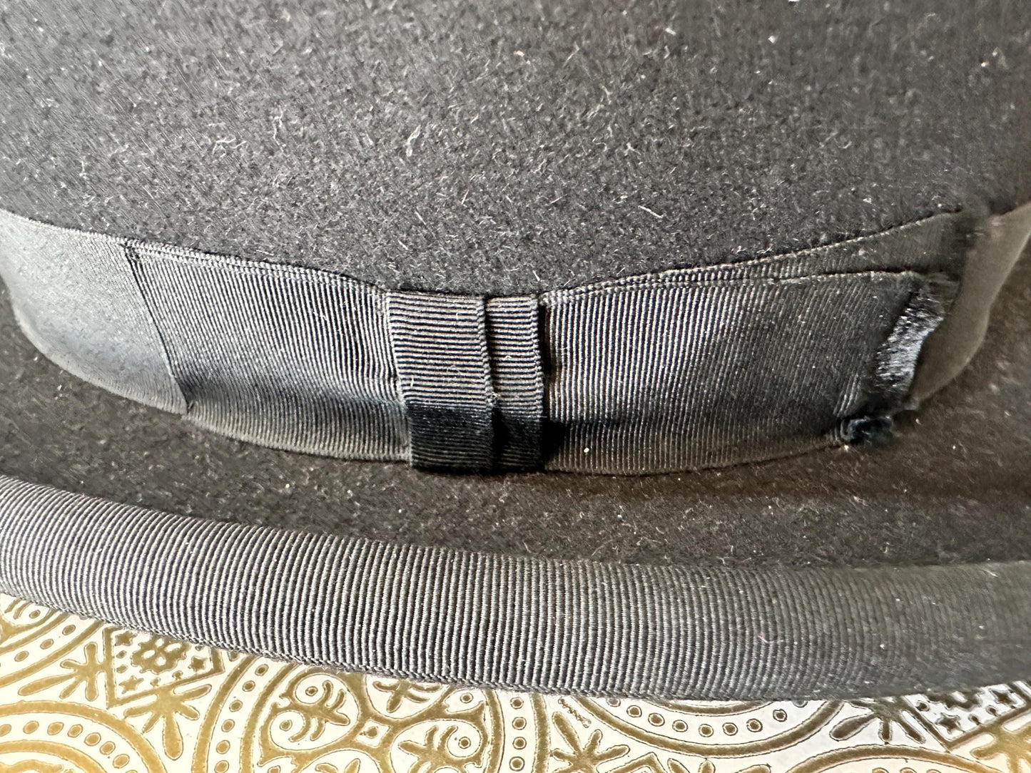 Antique Black Wool Felt Bowler Hat, David’s Inc. Harrisburg PA, Original Box