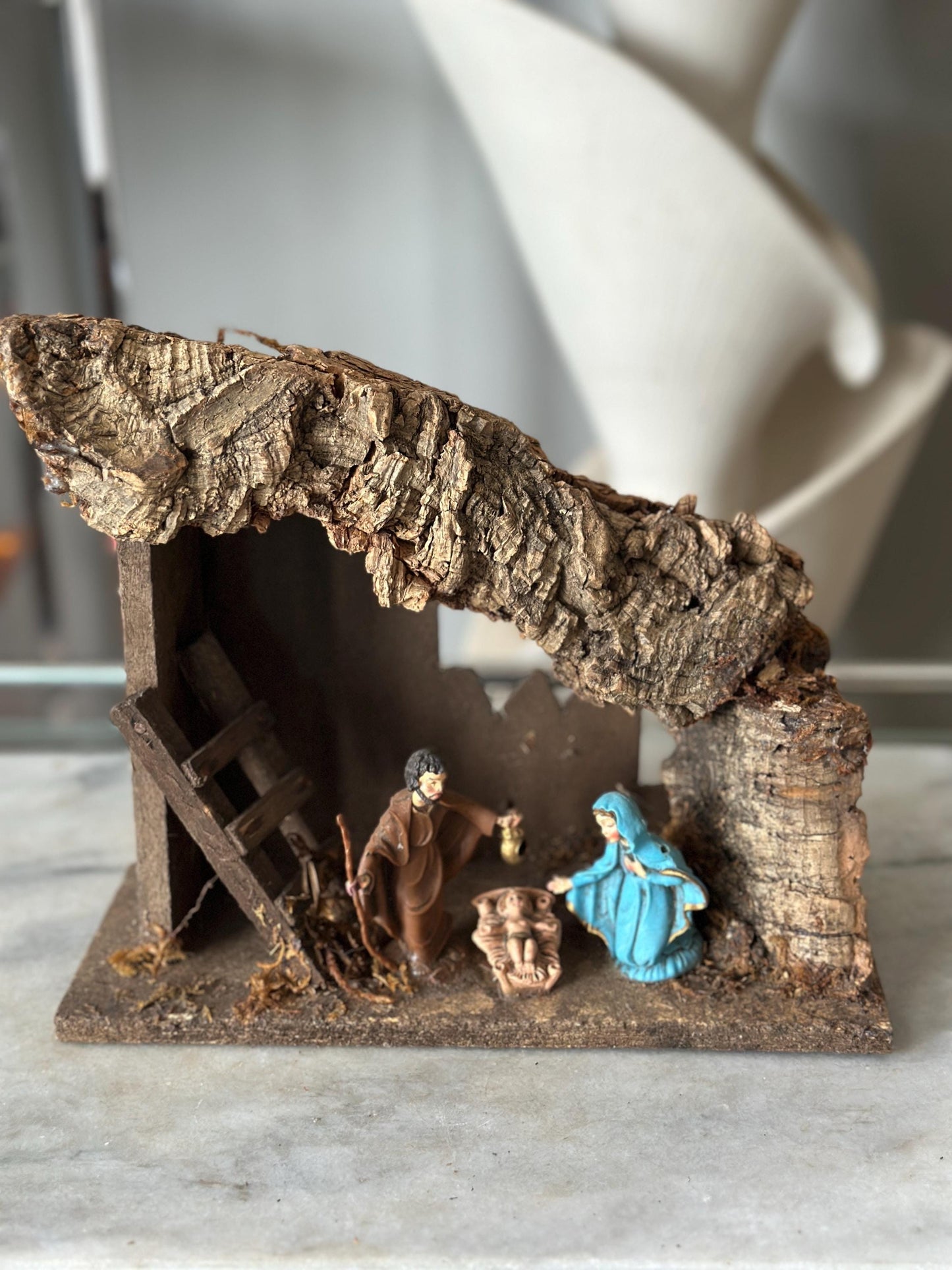 Vintage Nativity Manger Mary Joseph Jesus