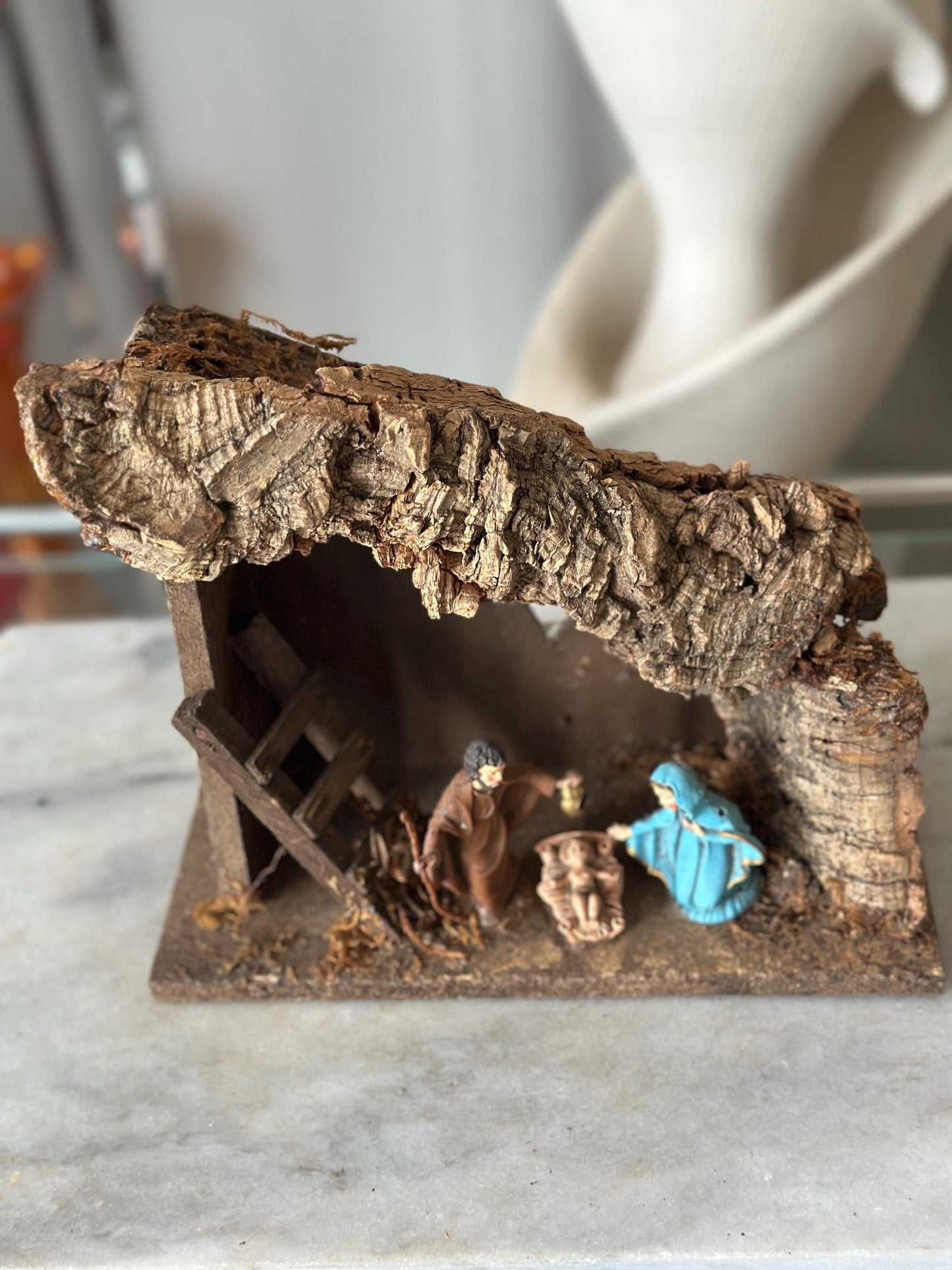 Vintage Nativity Manger Mary Joseph Jesus