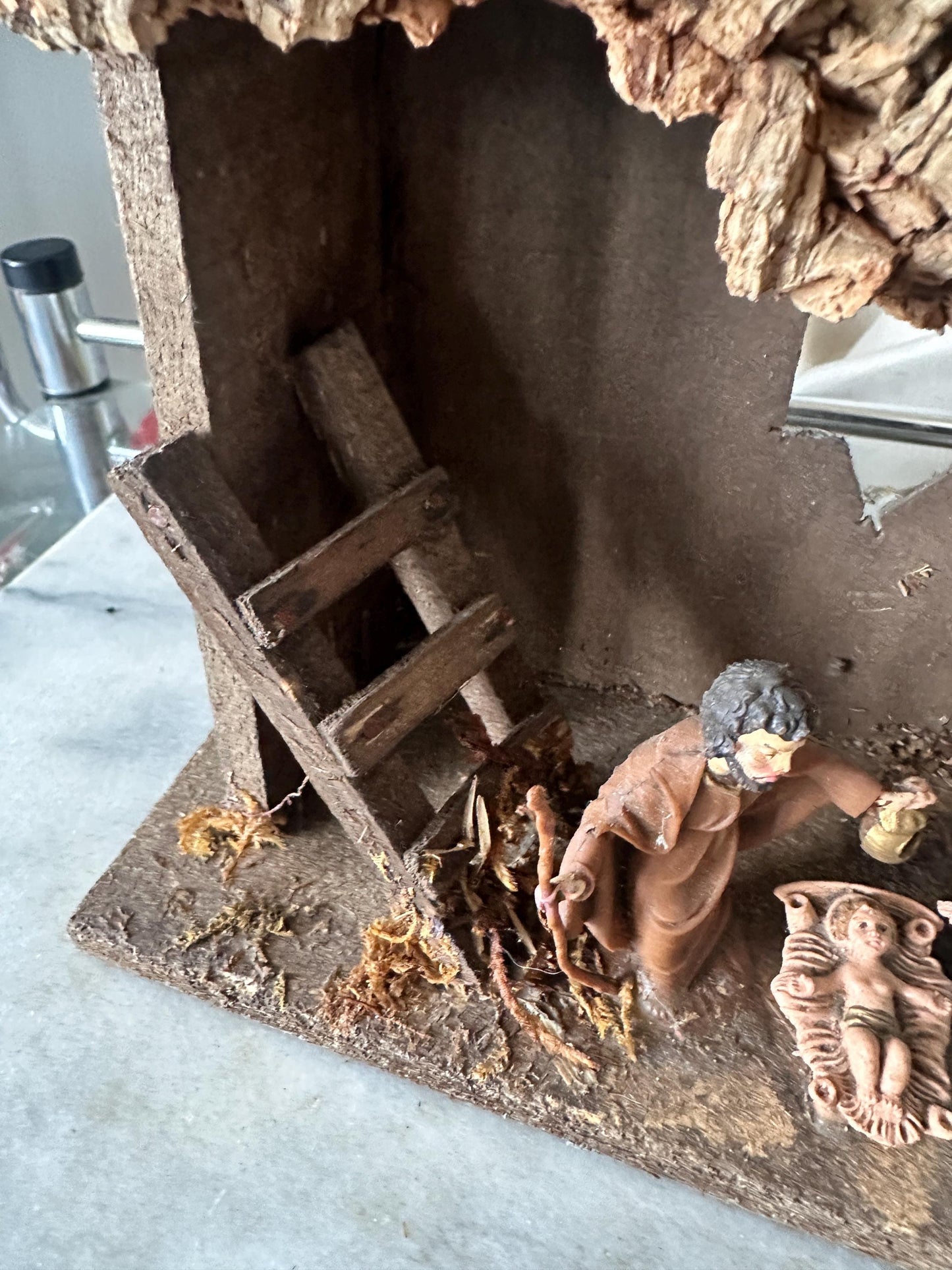 Vintage Nativity Manger Mary Joseph Jesus