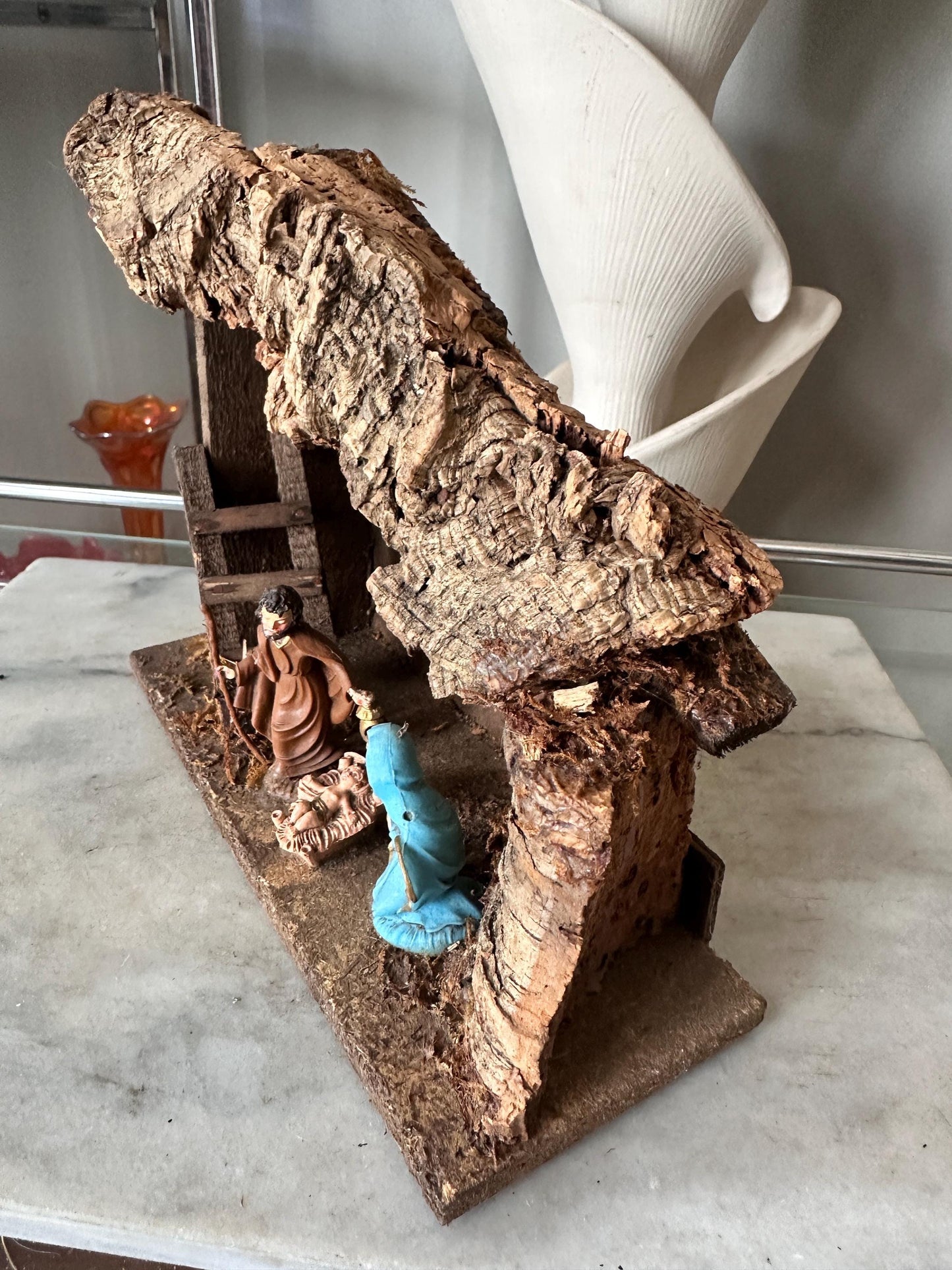 Vintage Nativity Manger Mary Joseph Jesus