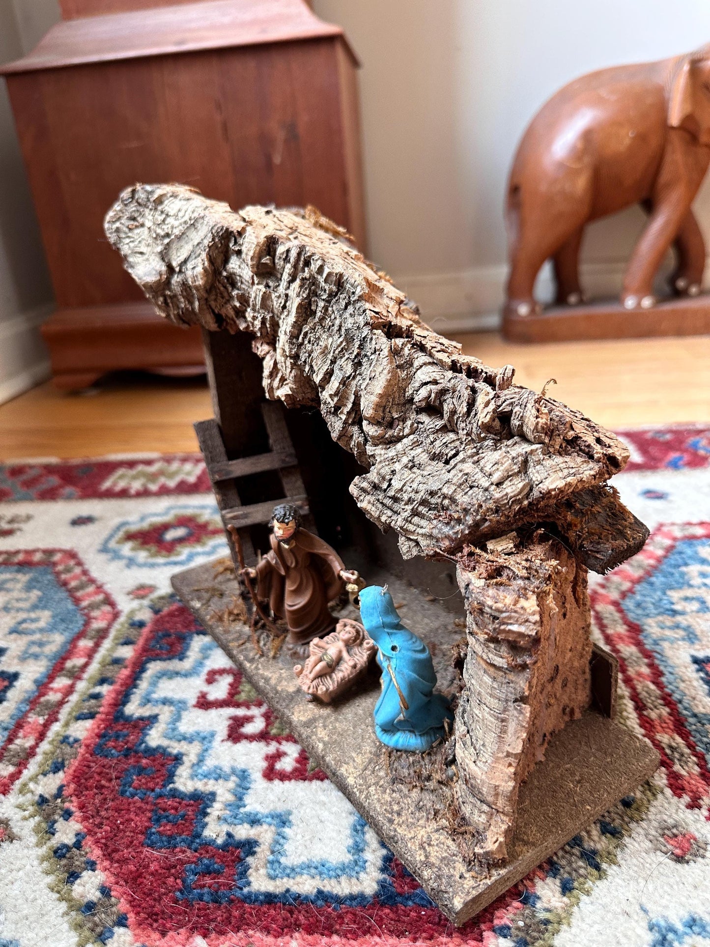 Vintage Nativity Manger Mary Joseph Jesus