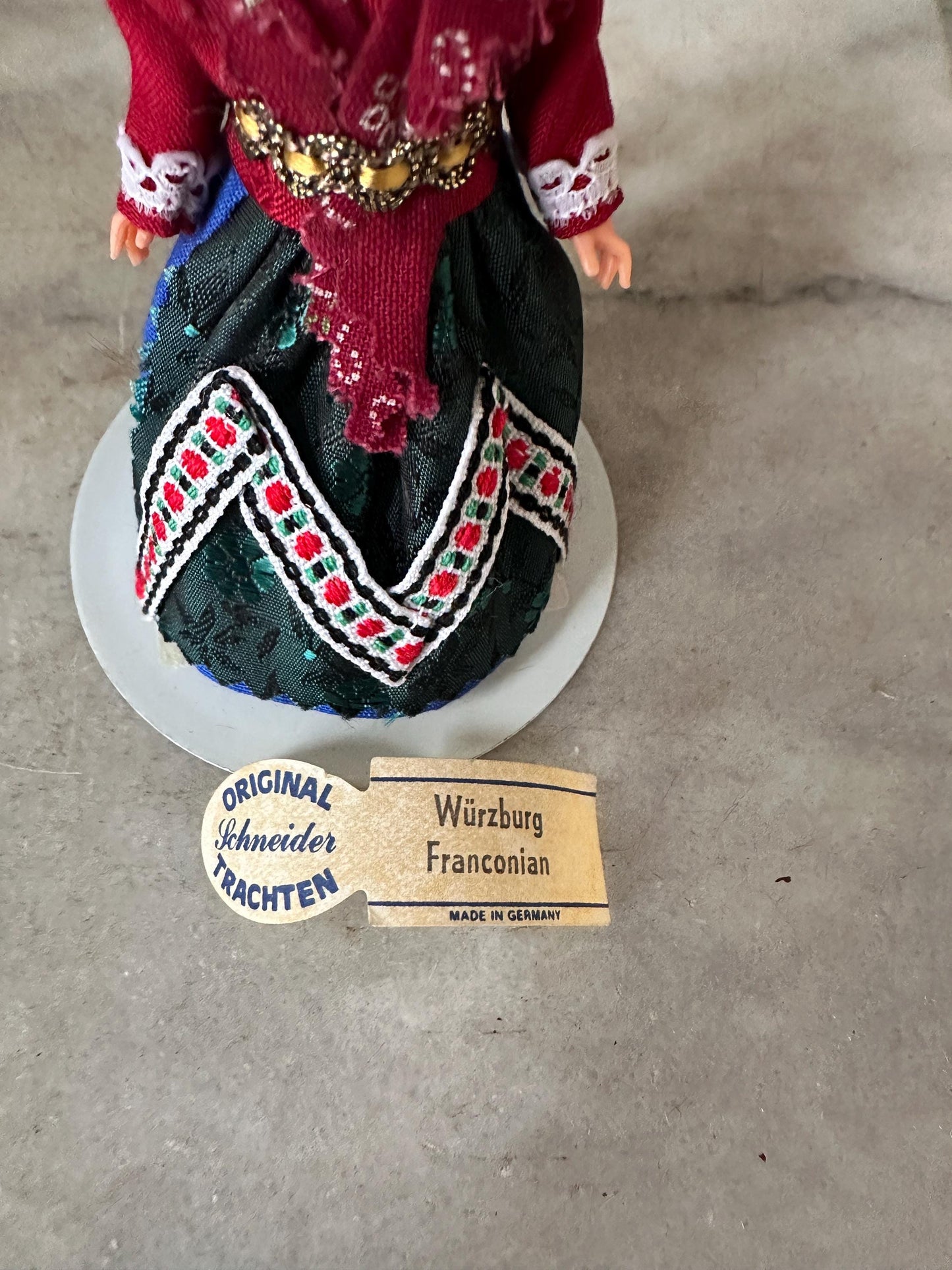 German Folklore Dolls, Set of 3 Vintage, Hand-Painted Faces, Traditional Costumes