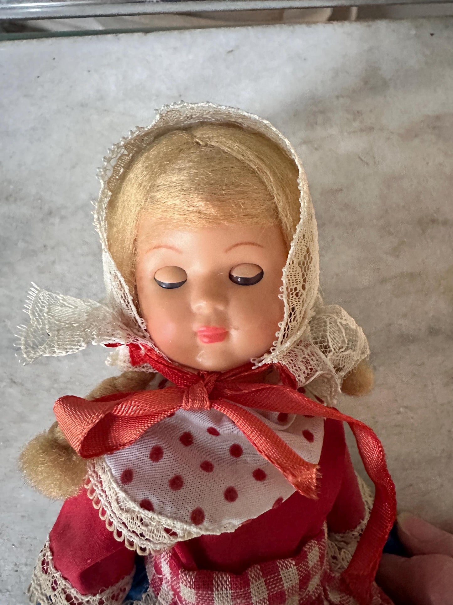 Vintage Gudrun Formby Danish Design Doll, Blue Sleepy Eyes, Collectible Scandinavian Toy, Mid-Century Doll